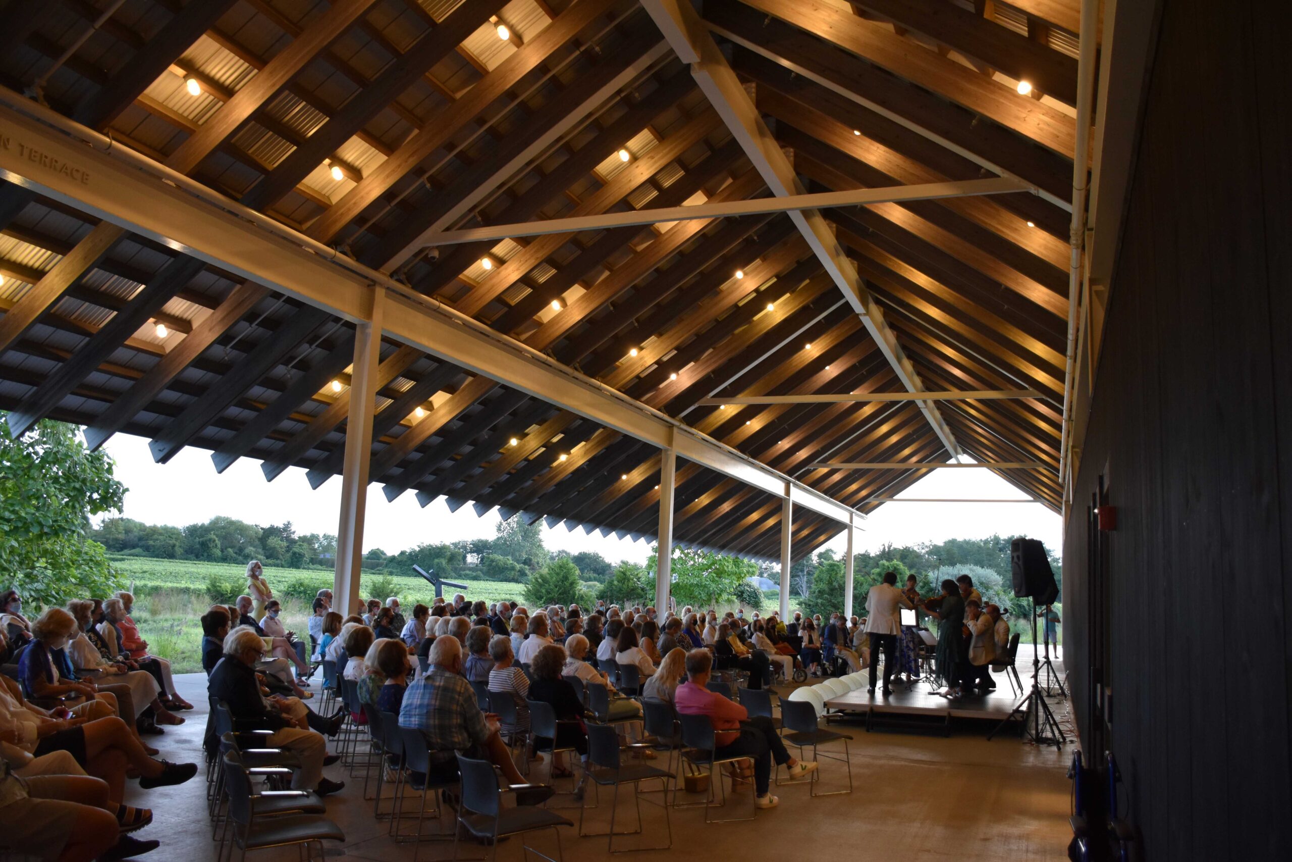 BCMFconcert on the terrace at Parrish Art Museum. MICHAEL LAWRENCE