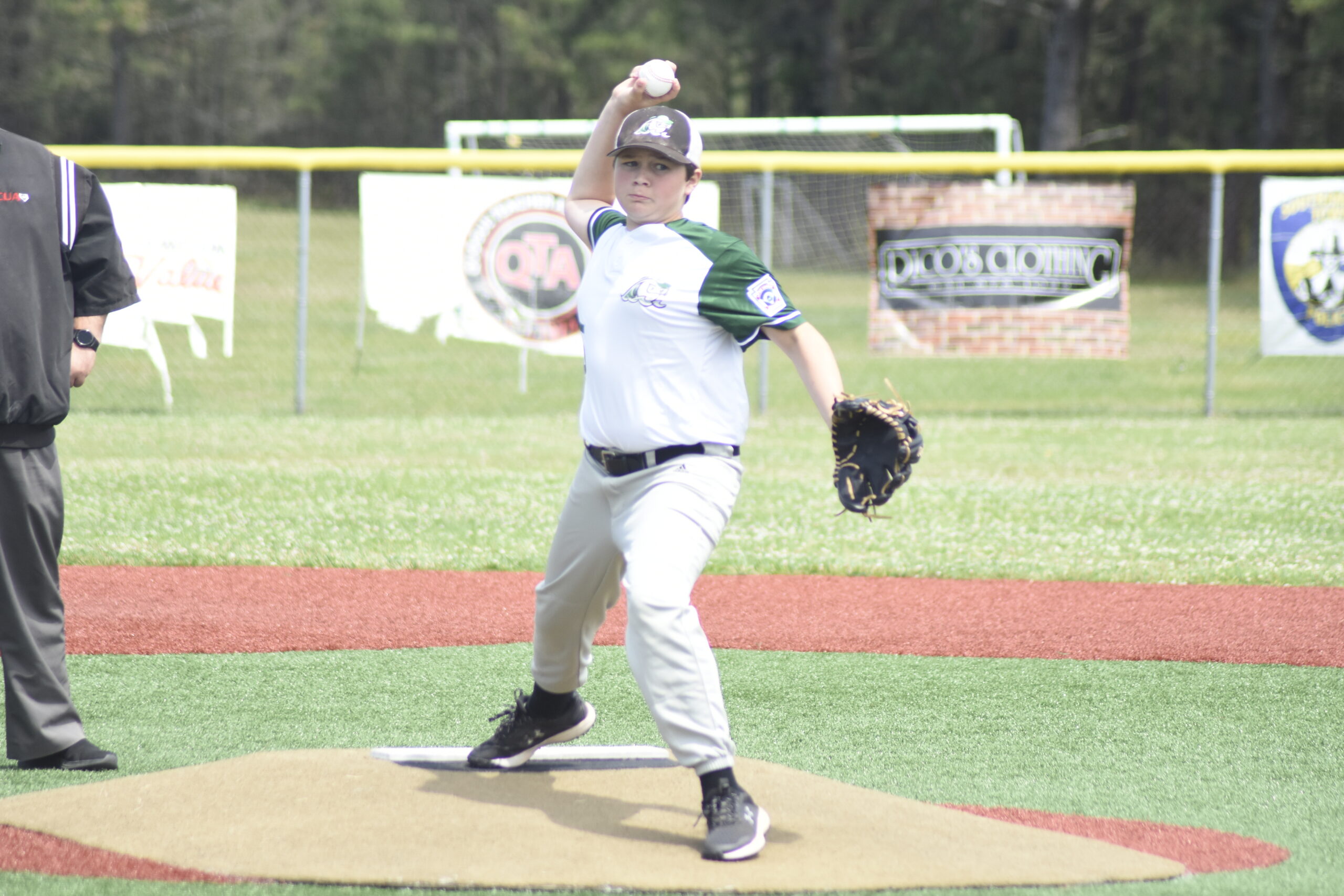 Jude Dawson started the first two innings for the East End Majors All-Stars on Sunday afternoon.    DREW BUDD