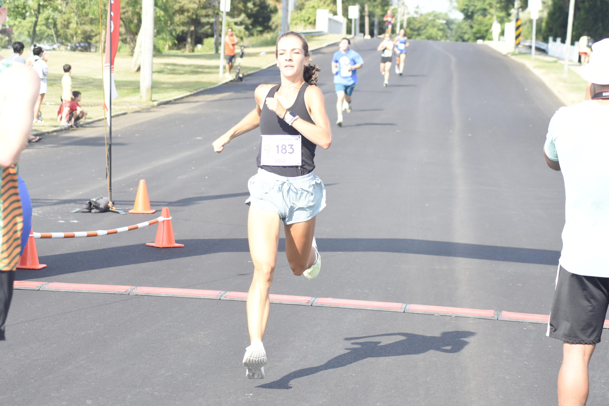 Rose Hayes, who just graduated from Westhampton Beach High School, finished third among women.   DREW BUDD