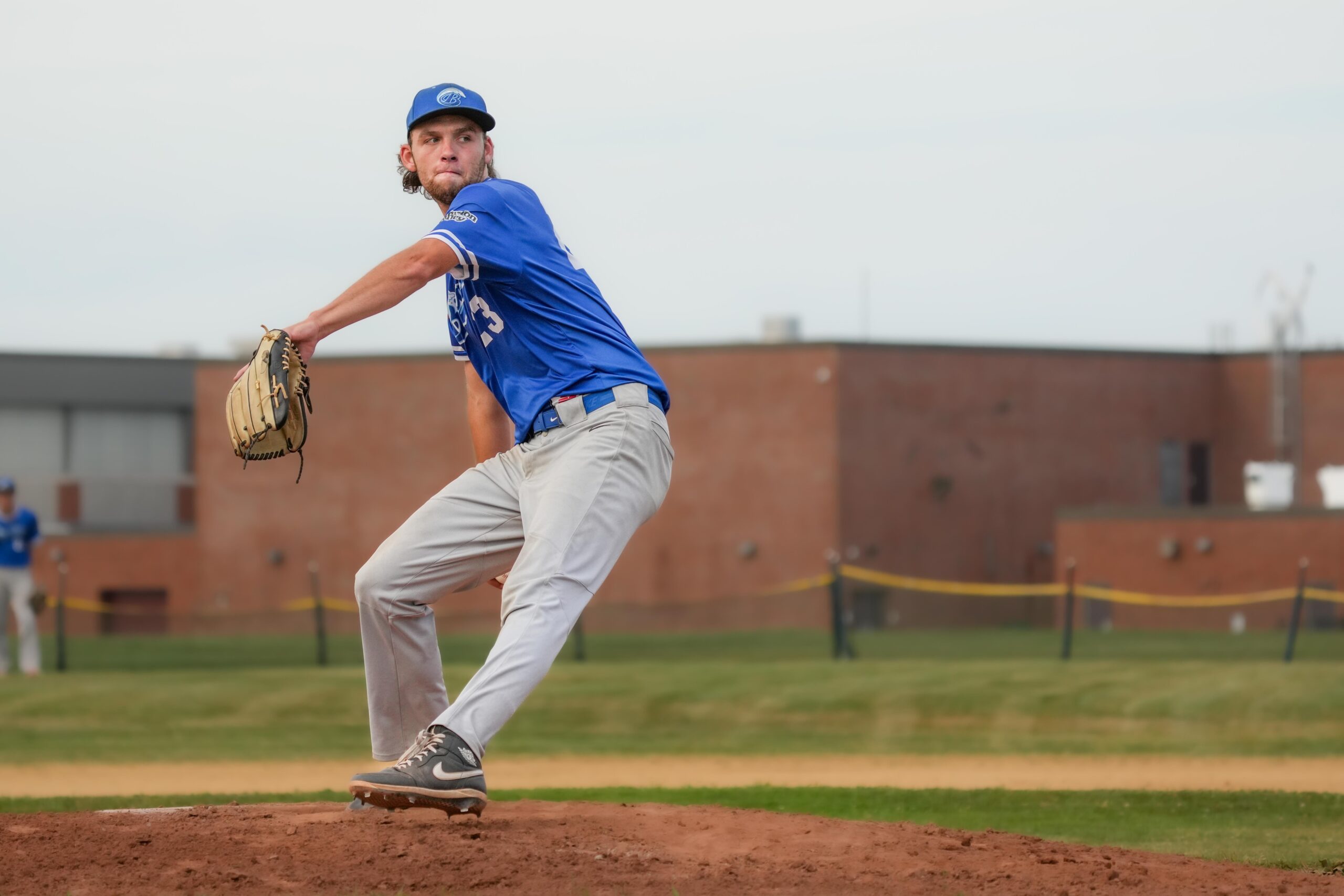 Jordan Falco (Adelphi) got the rod to start for the Breakers in game two of the HCBL semifinal series on Wednesday.    RON ESPOSITO