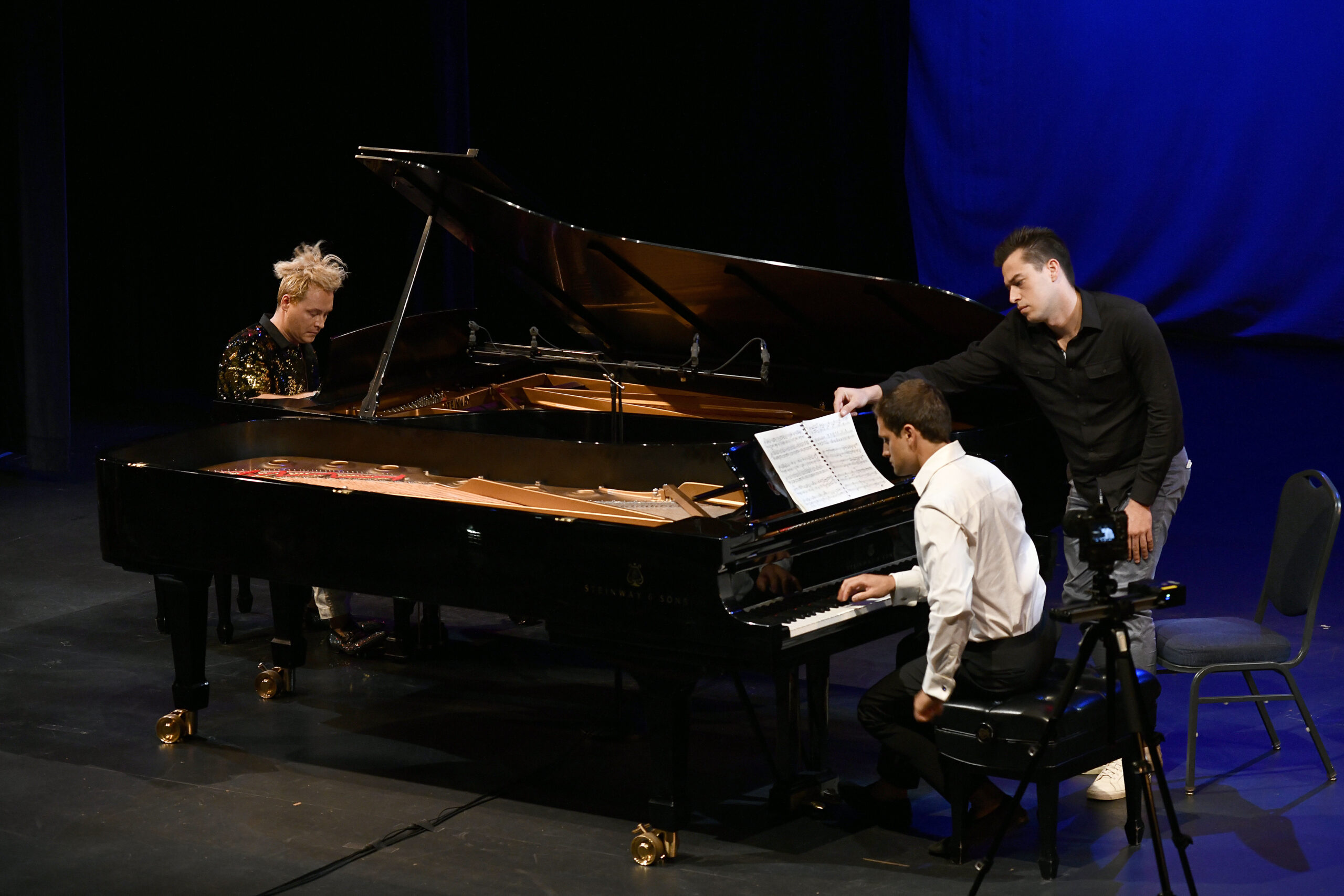 Konstantin Soukhovetski and Jacopo Giacopuzzi perform at Pianofest in 2021.  DANA SHAW