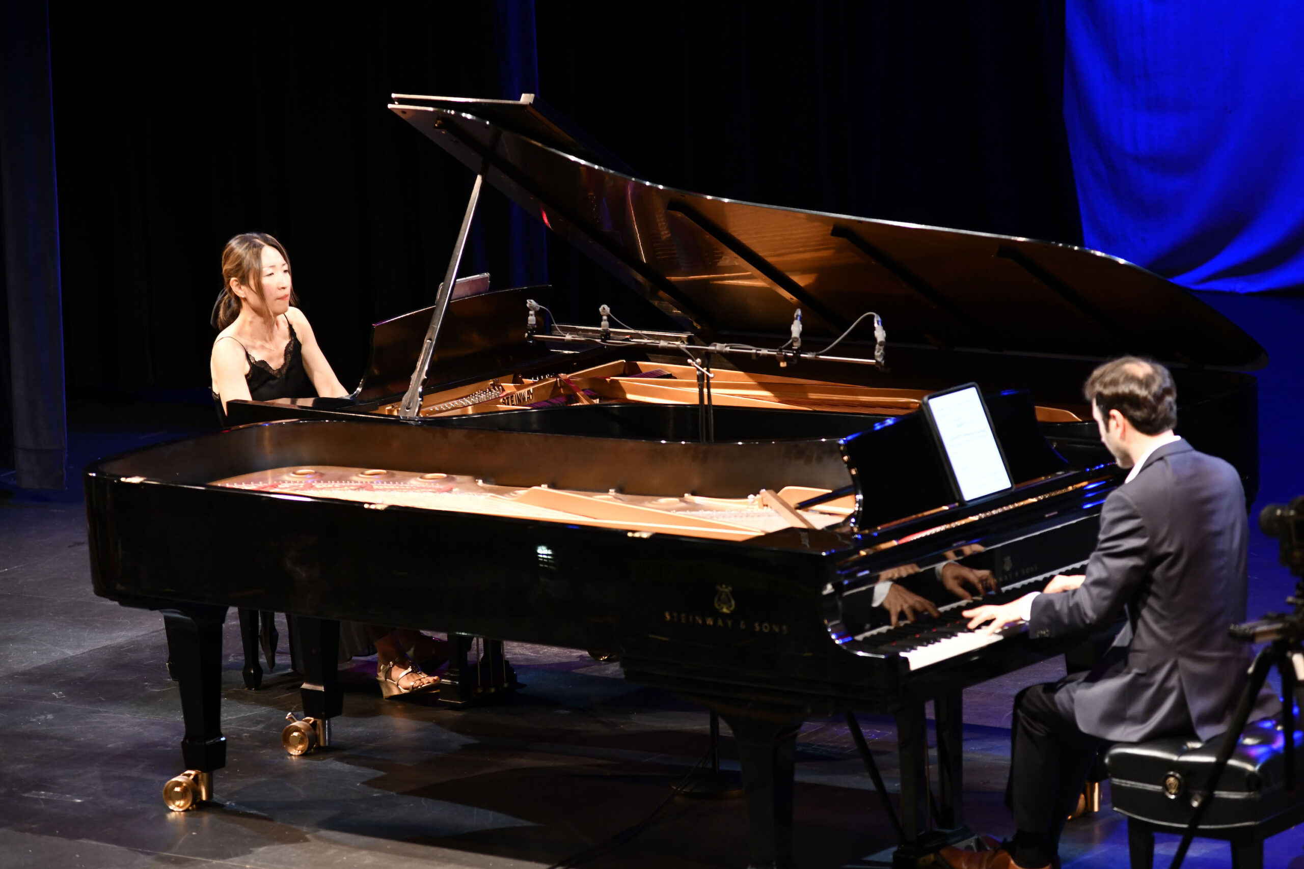 Soyeon Kate Lee and Ran Dank performing a Pianofest concert at Stony Brook
Southampton on in August 2021. DANA SHAW