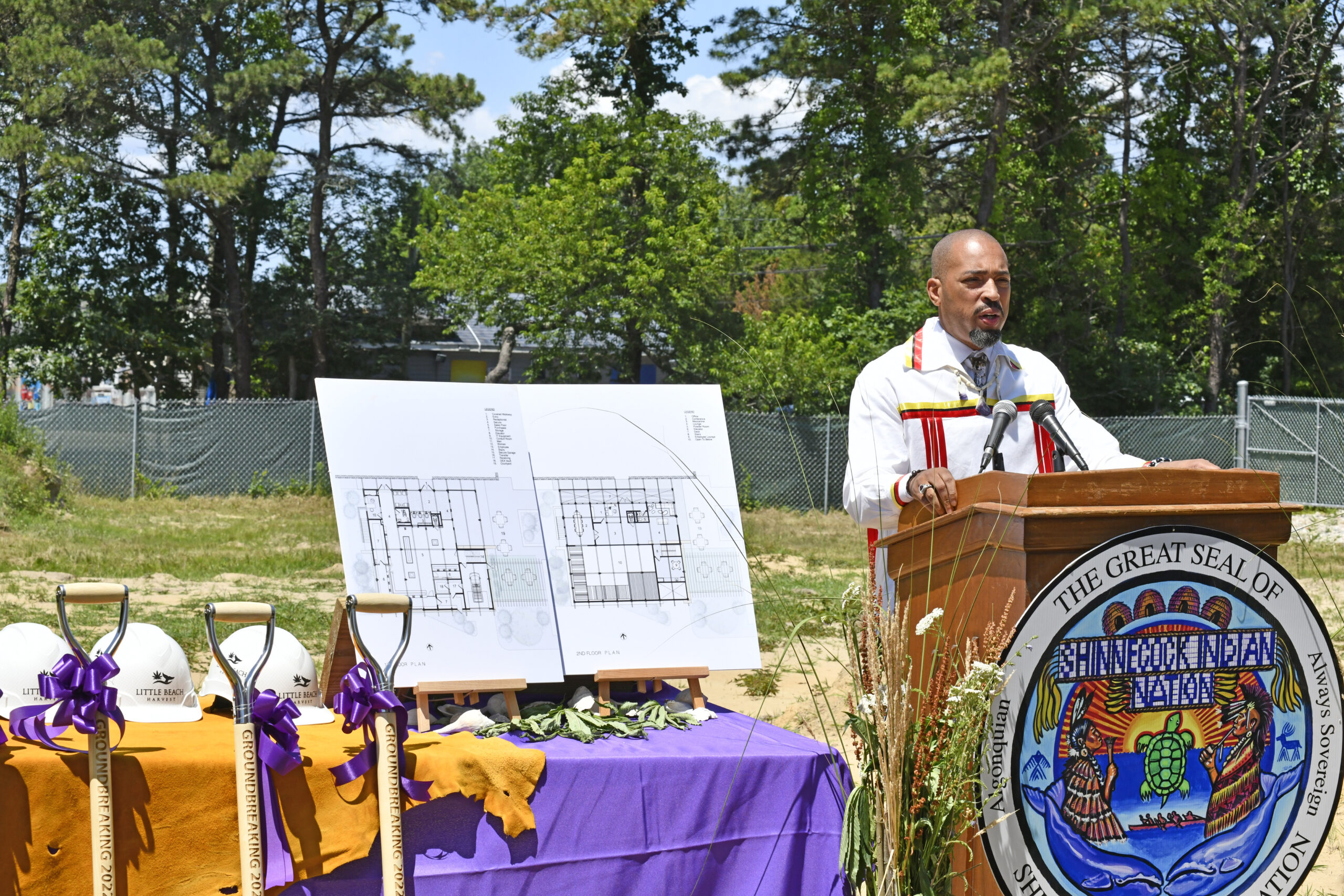 Bryan Polite addresses the crowd.  DANA SHAW