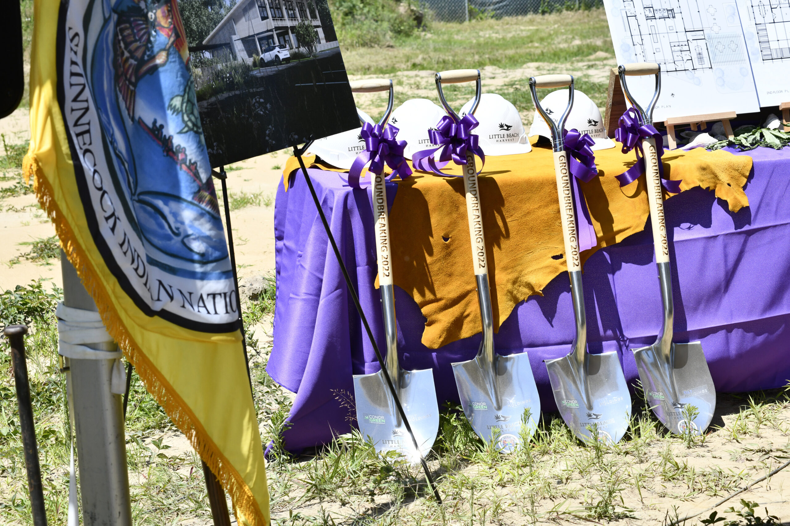 Shovels for the groundbreaking.   DANA SHAW