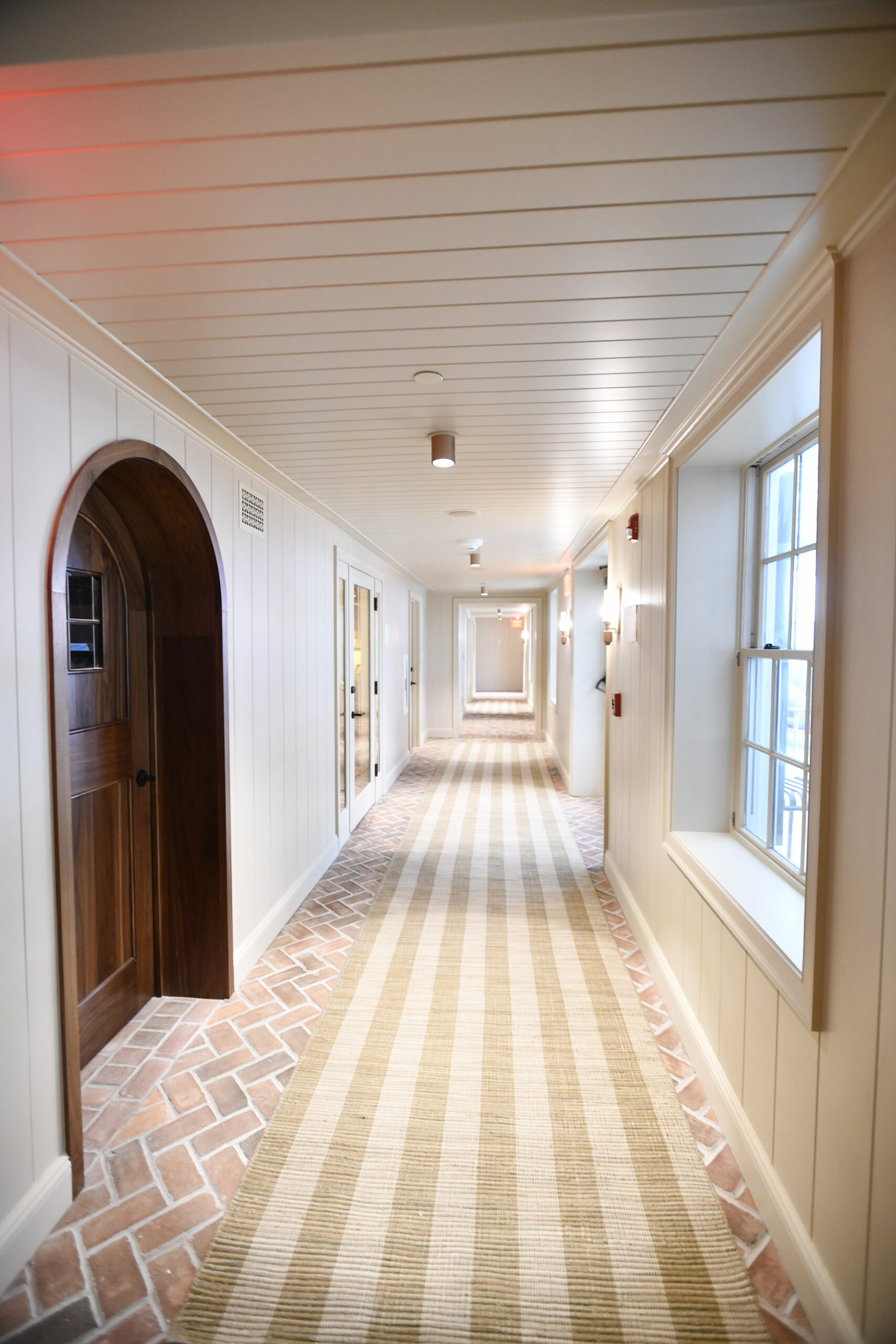 A hallway at the Canoe Place Inn.  DANA SHAW