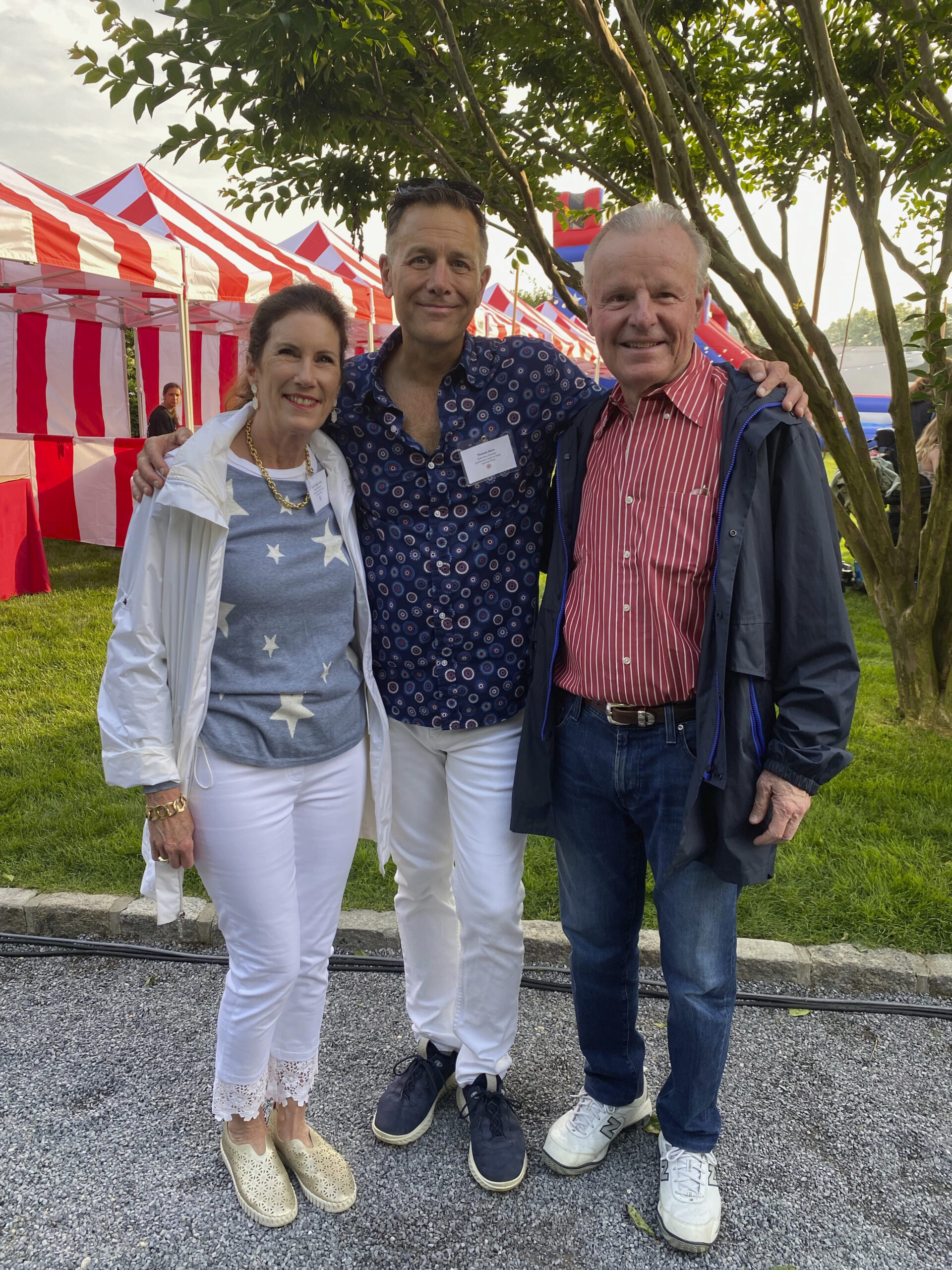 Susan Nappa Cocke, Tom Naro and Phil Cocke at the American Picnic.   GREG D'ELIA