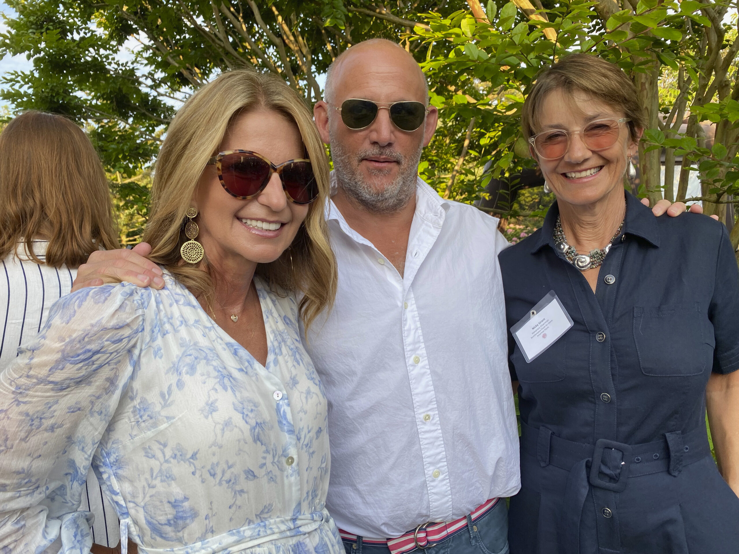 Danielle and David Ganek with Nicky Grant at the American Picnic.  GREG D'ELIA