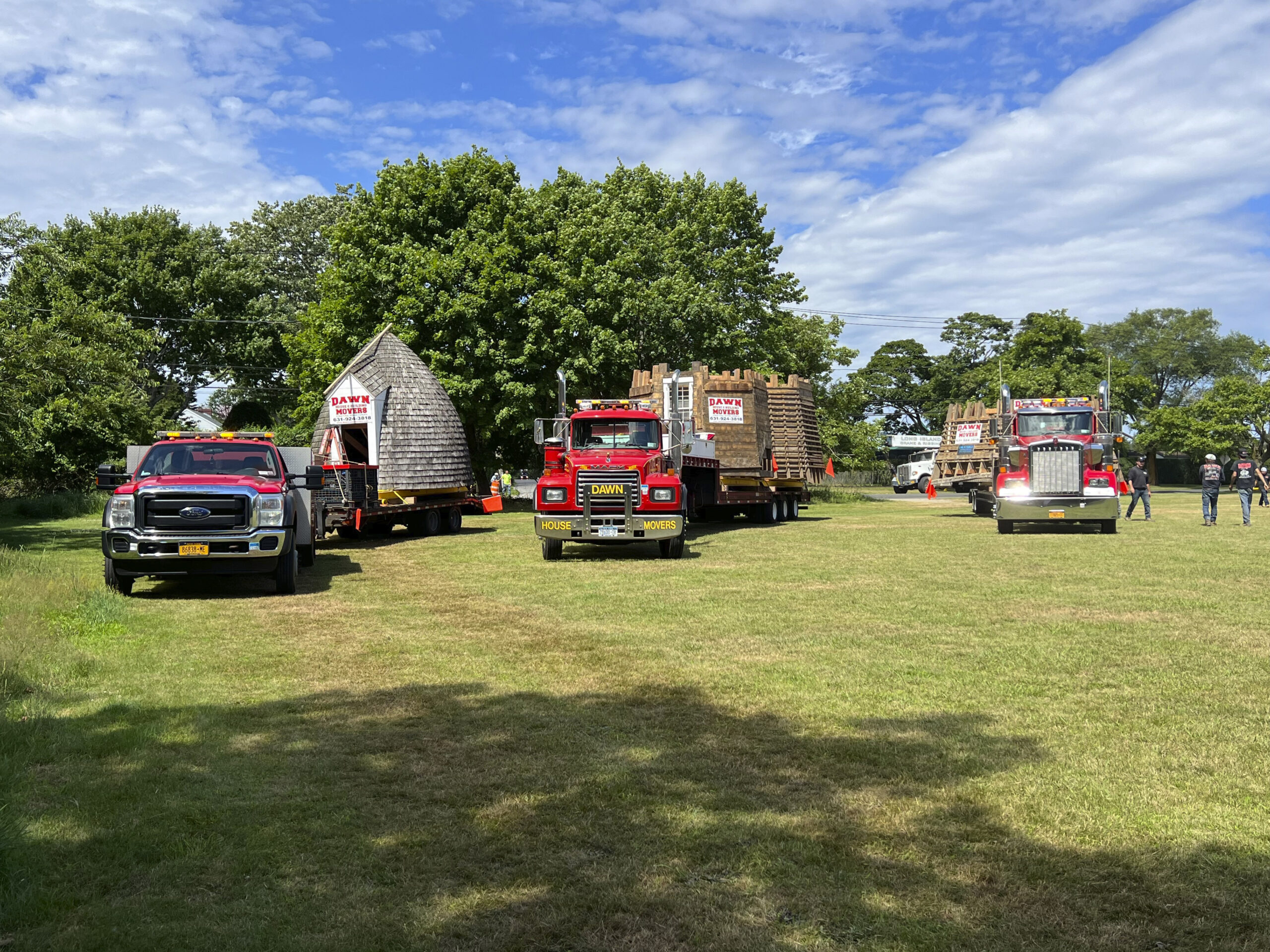 The trucks arrive on the Great Lawn.  DANA SHAW