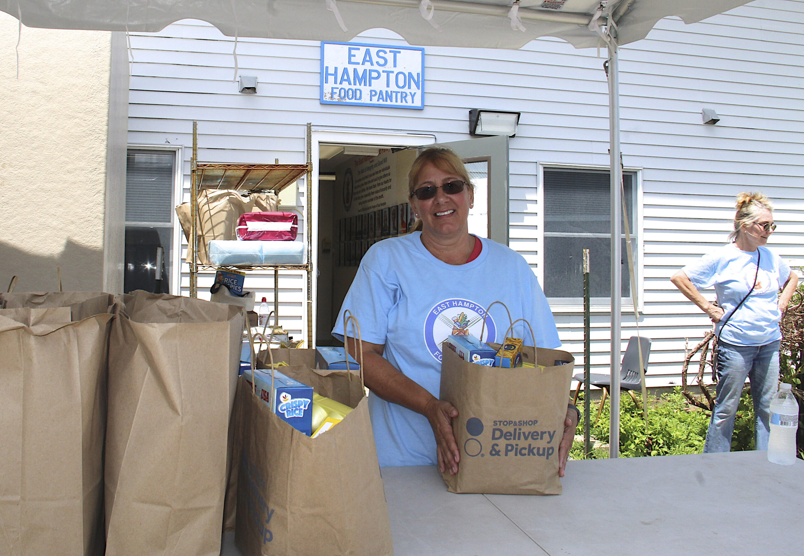 Vicki Littman at the East Hampton Food Pantry.  KYRIL BROMLEY