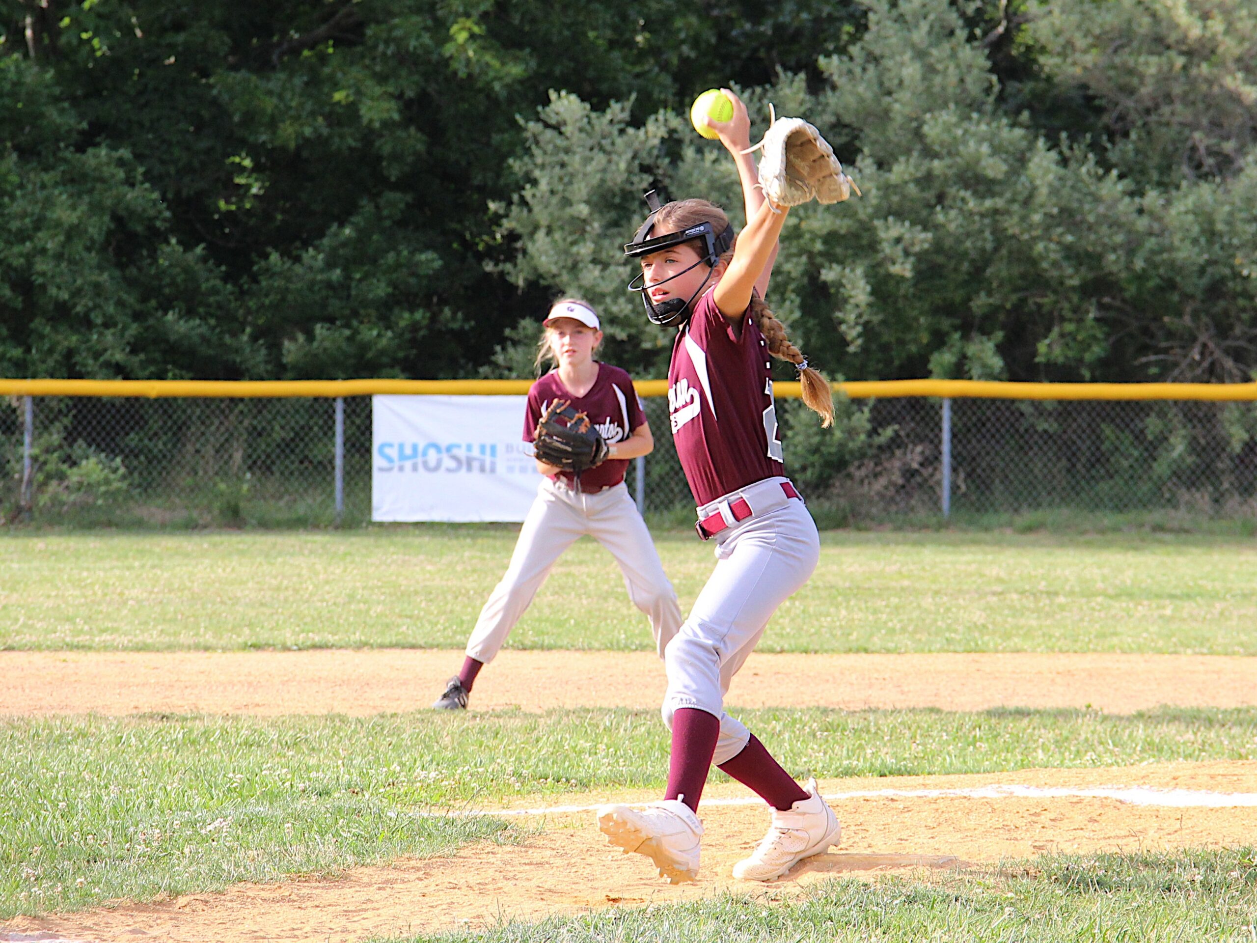 Ella Field pitching for East Hampton. KYRIL BROMLEY