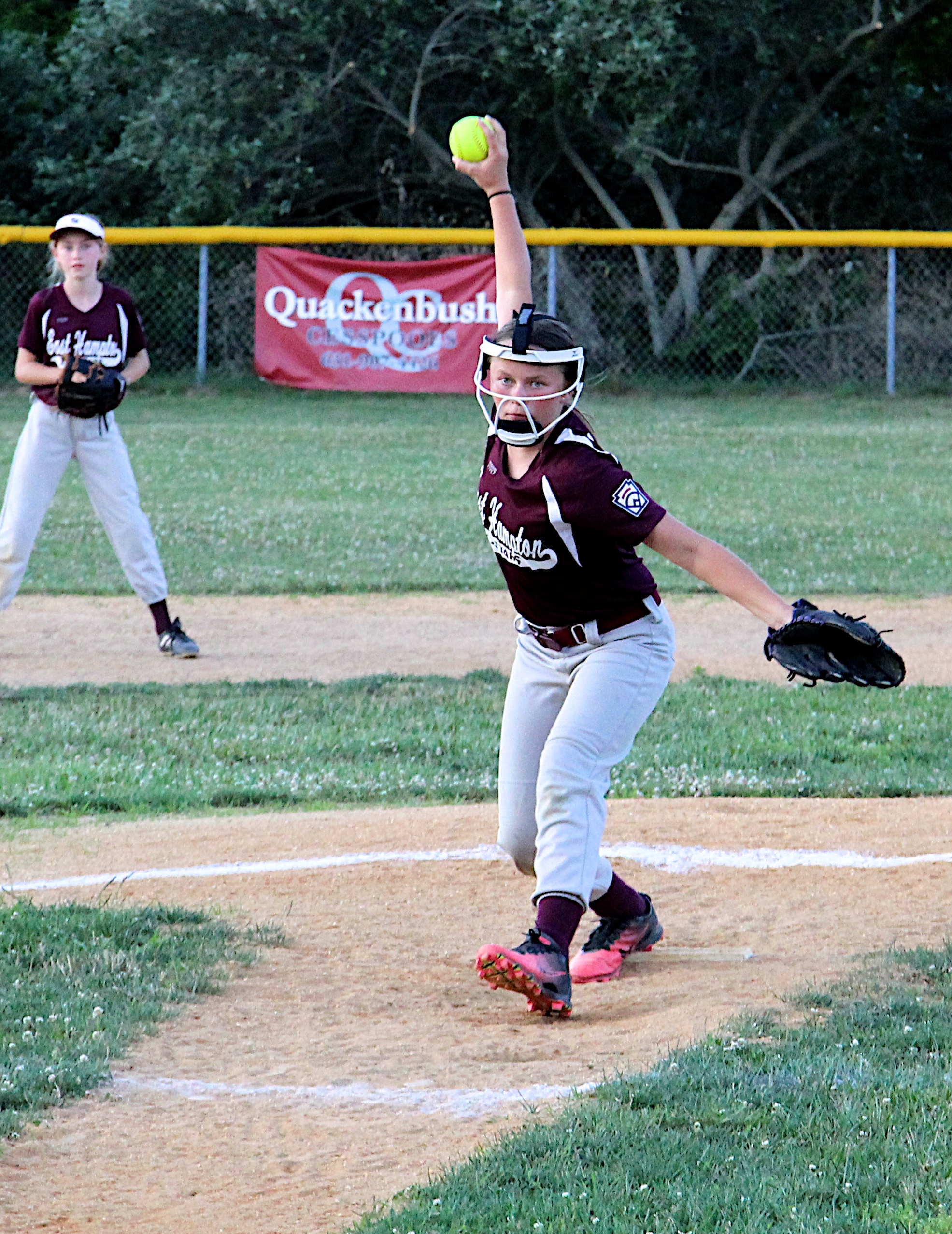 The East Hampton Minors softball All-Stars defeated North Shore Little League, 22-15, in game one of the District 36 Championships at Pantigo Field on July 6, but then lost the second game two days later, allowing North Shore to claim the district title.  KYRIL BROMLEY