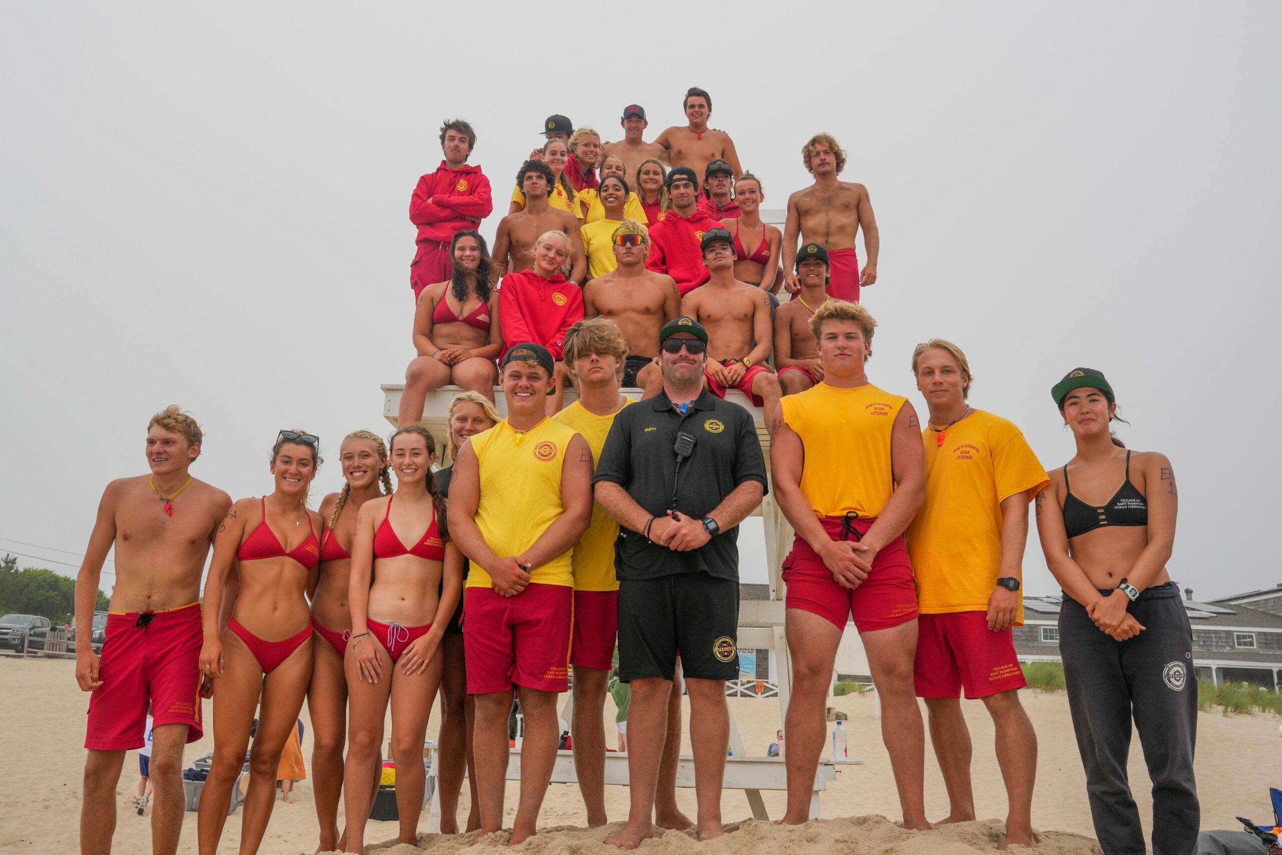 East Hampton Village lifeguards.     RON ESPOSITO