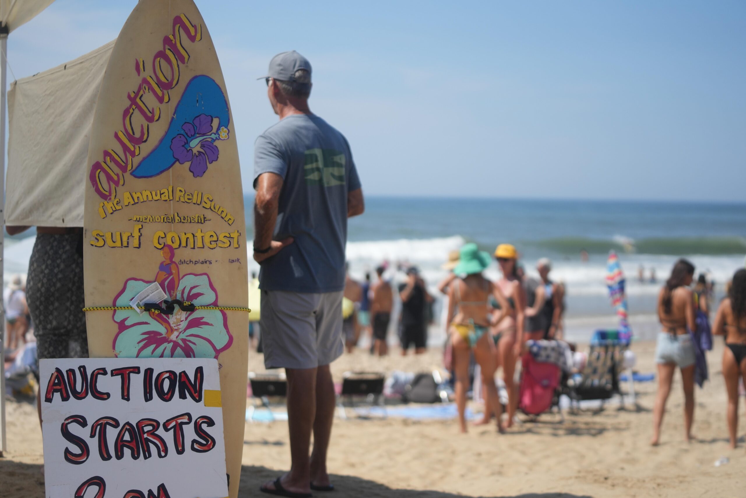 The 24th annual Rell Sunn Memorial Surf Contest was at Ditch Plains on Saturday morning.    RON ESPOSITO