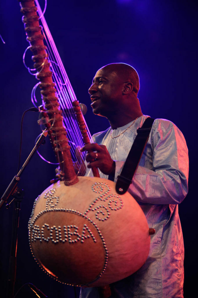 Yacouba Sissko performs on the kora at The Church in Sag Harbor on July 7. COURTESY THE ARTIST