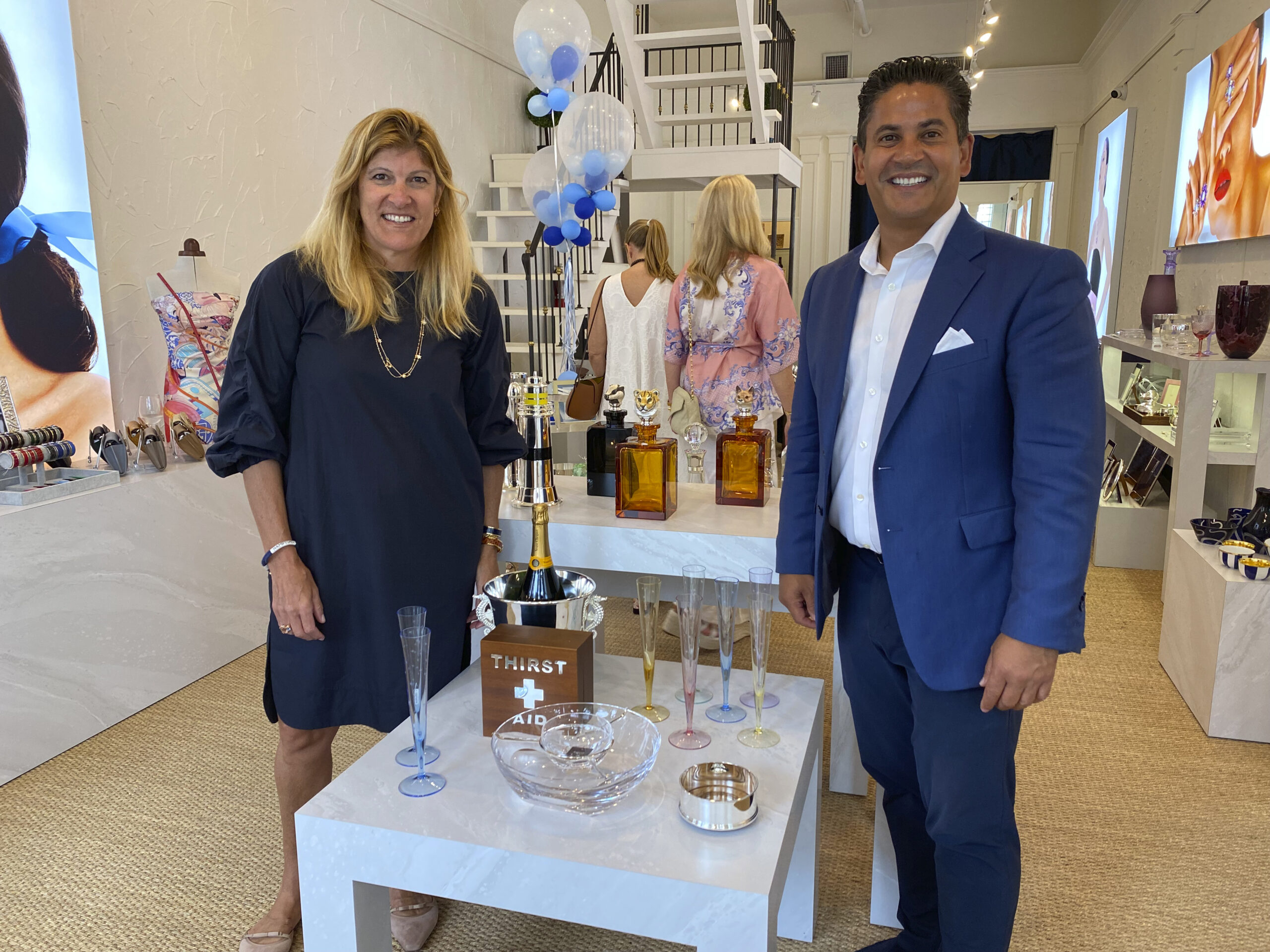 Michele Heary and Daniel Morales at the Asprey cocktail party.  GREG D'ELIA