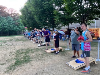 Grace Presbyterian Church in Water Mill partnered with the  Long Island Cornhole Association to host a fun-filled and family friendly cornhole tournament at The Clubhouse in East Hampton, drawing participants from across Long Island. COURTESY GRACE PRESBYTERIAN CHURCH