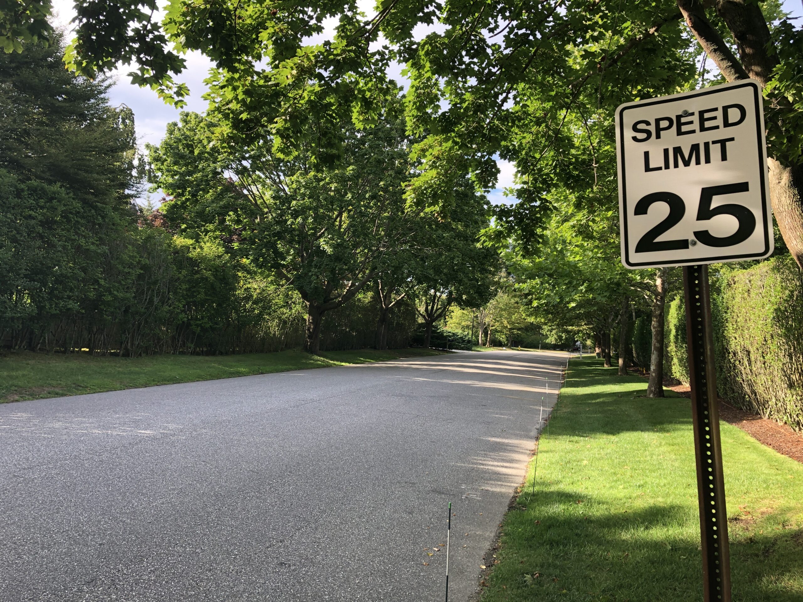 Part of the plan for alleviating traffic and addressing the concern of speeding on side streets in the village is to institute a 25 mile per hour speed limit on all side streets in the village, like this one off Hill Street, and to increase the speed limit on some main arteries to 30 miles per hour. CAILIN RILEY