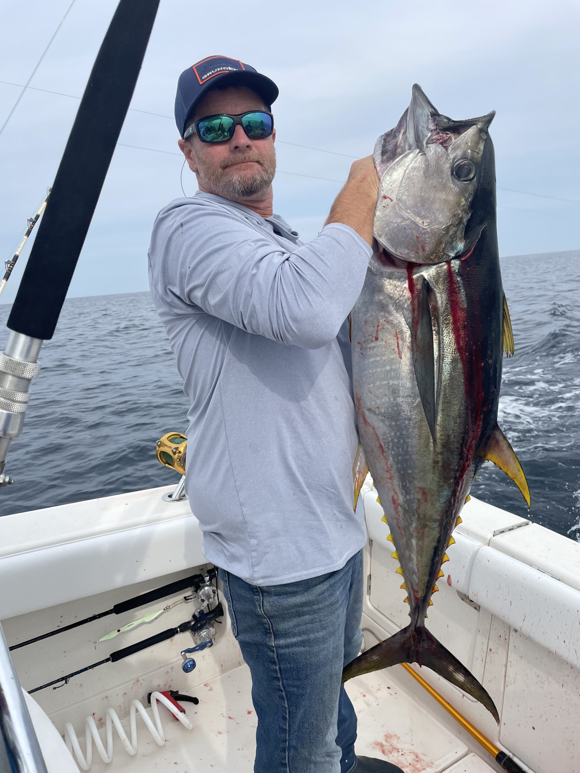 Mark Daniels with his tuna catch.