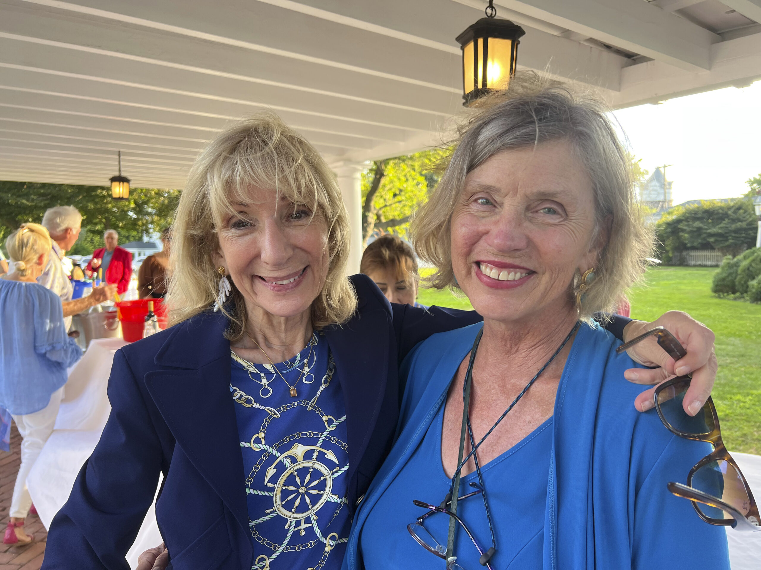 Vicki Kahn and Alexis Mayer at the Rotary Club of Southampton's 'A Night at the Museum,' on August 25 at the Southampton History Museum.     DANA SHAW