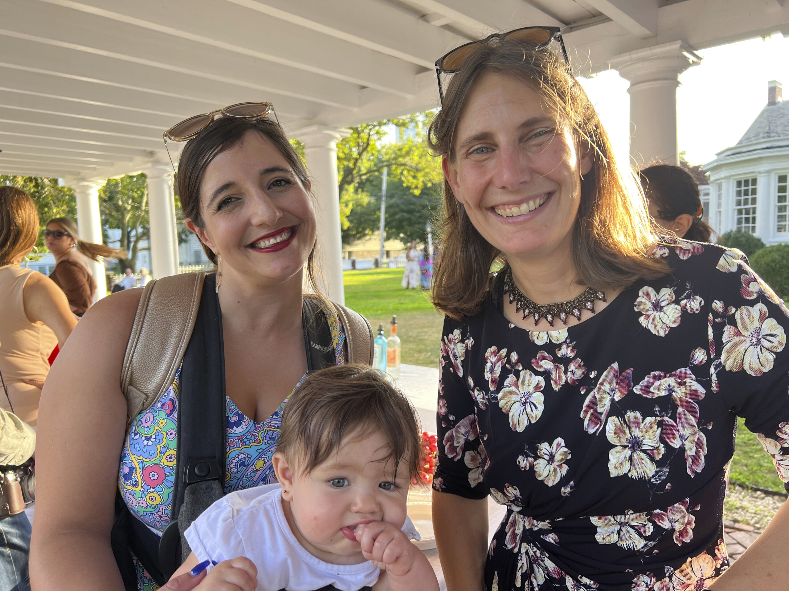 Gianna Volpe with Harmony and Beth Young at the Rotary Club of Southampton's  'A Night at the Museum,' on August 25 at the Southampton History Museum.  DANA SHAW