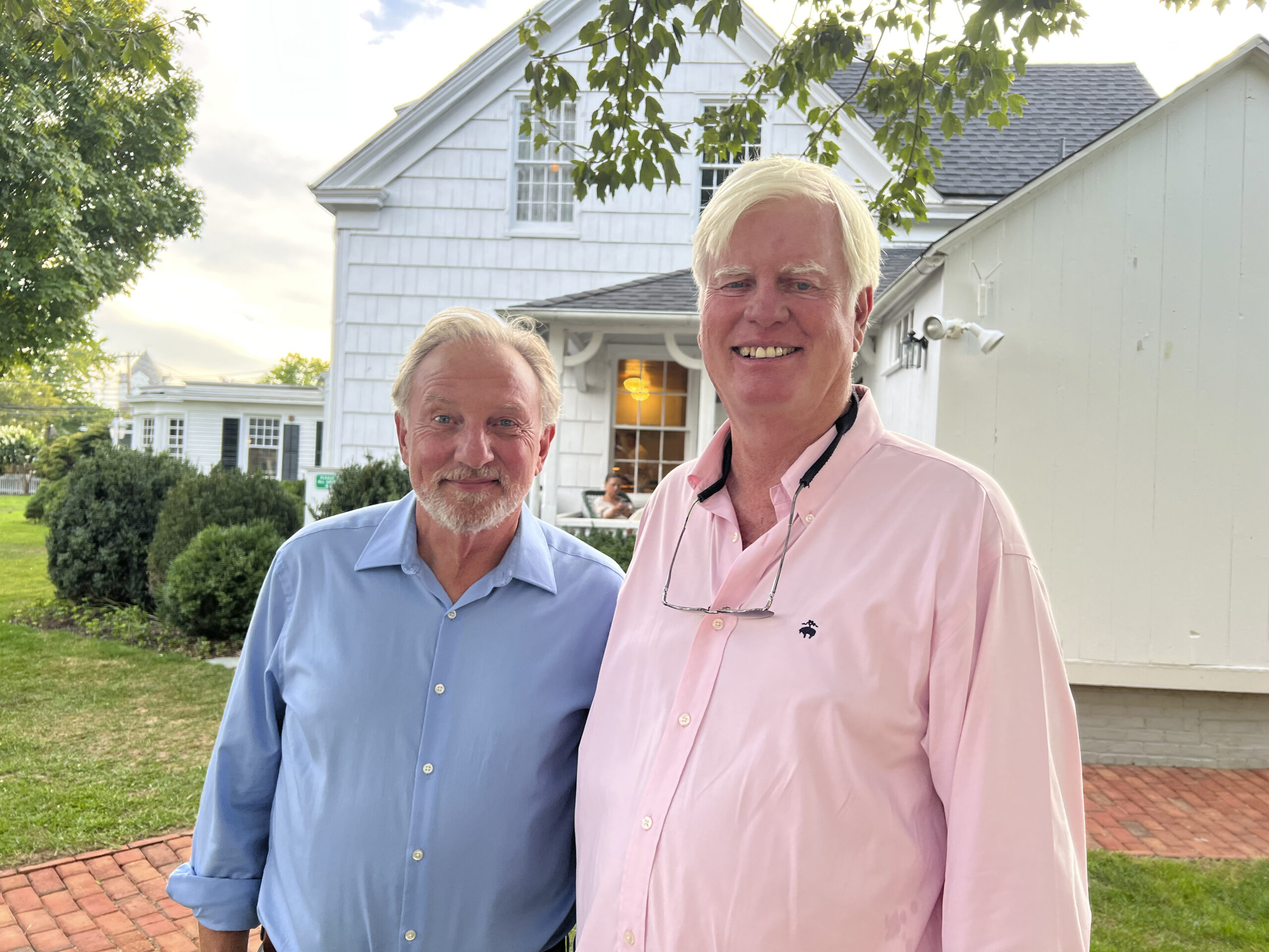 Tom Edmonds and Sean Deneny at the Rotary Club of Southampton's  'A Night at the Museum,' on August 25 at the Southampton History Museum.  DANA SHAW