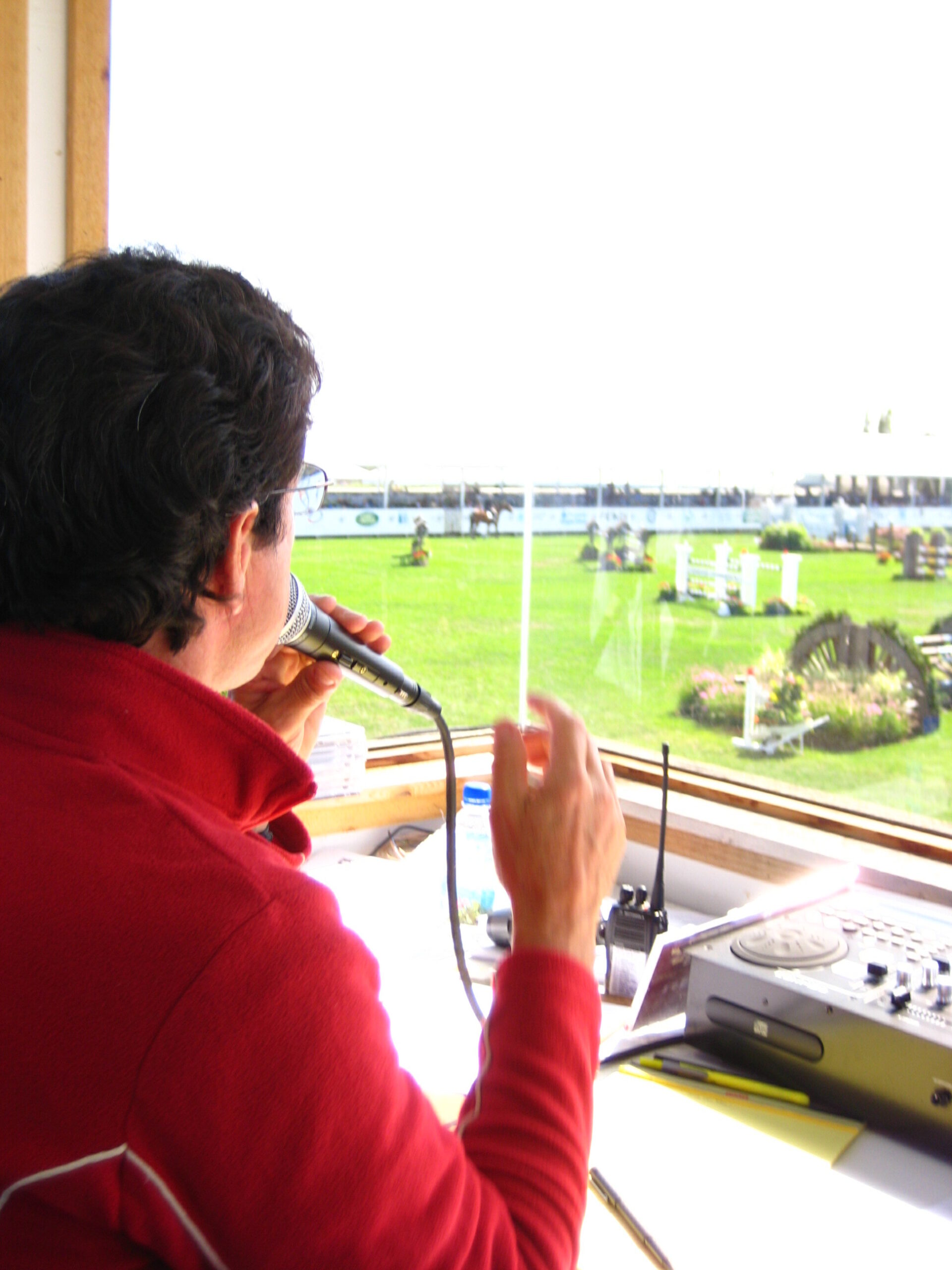 Peter Doubleday has been announcing the Hampton Classic since its earliest days in the late 1970s. KATE SOROKA PHOTOS