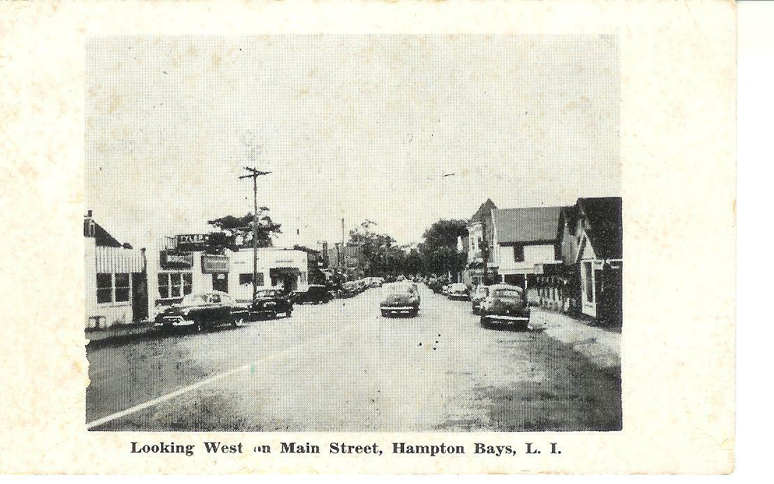 Main Street, Hampton Bays in the 1950s.   COURTESY HAMPTON BAYS HISTORICAL SOCIETY