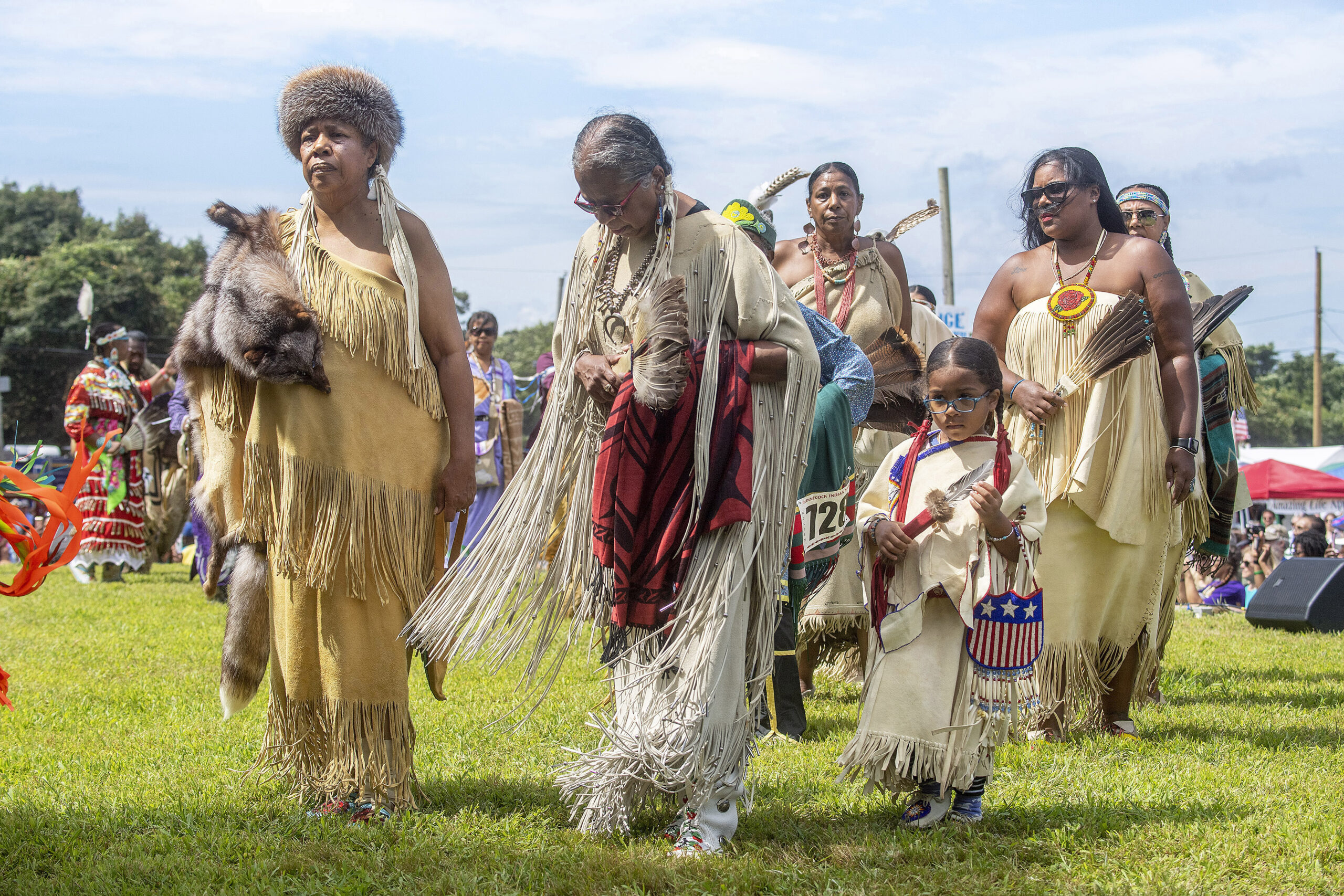 The Grand Entry at the 2019 Shinnecock Powwow. MICHEL HELLER