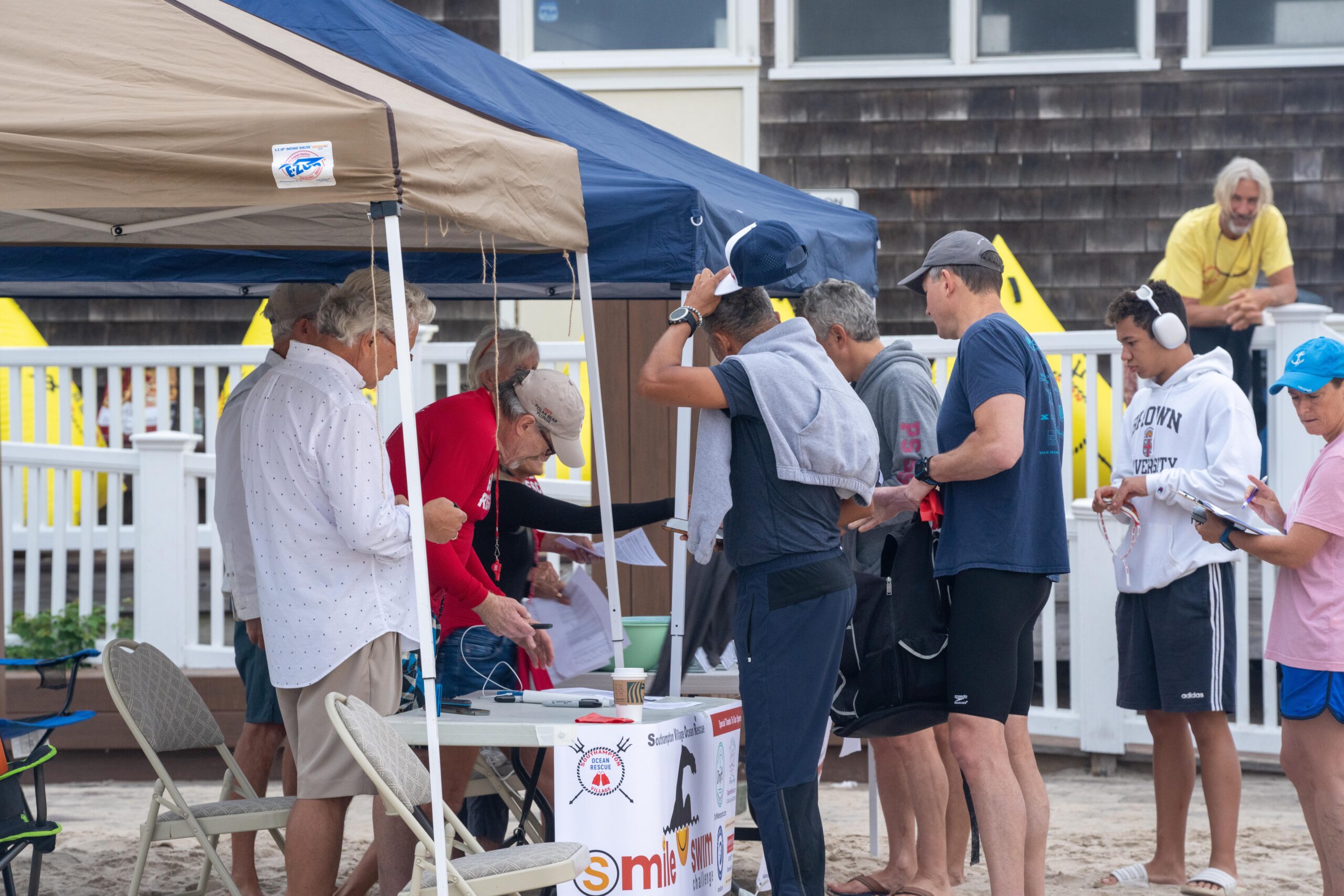Registration in the early morning.   RON ESPOSITO