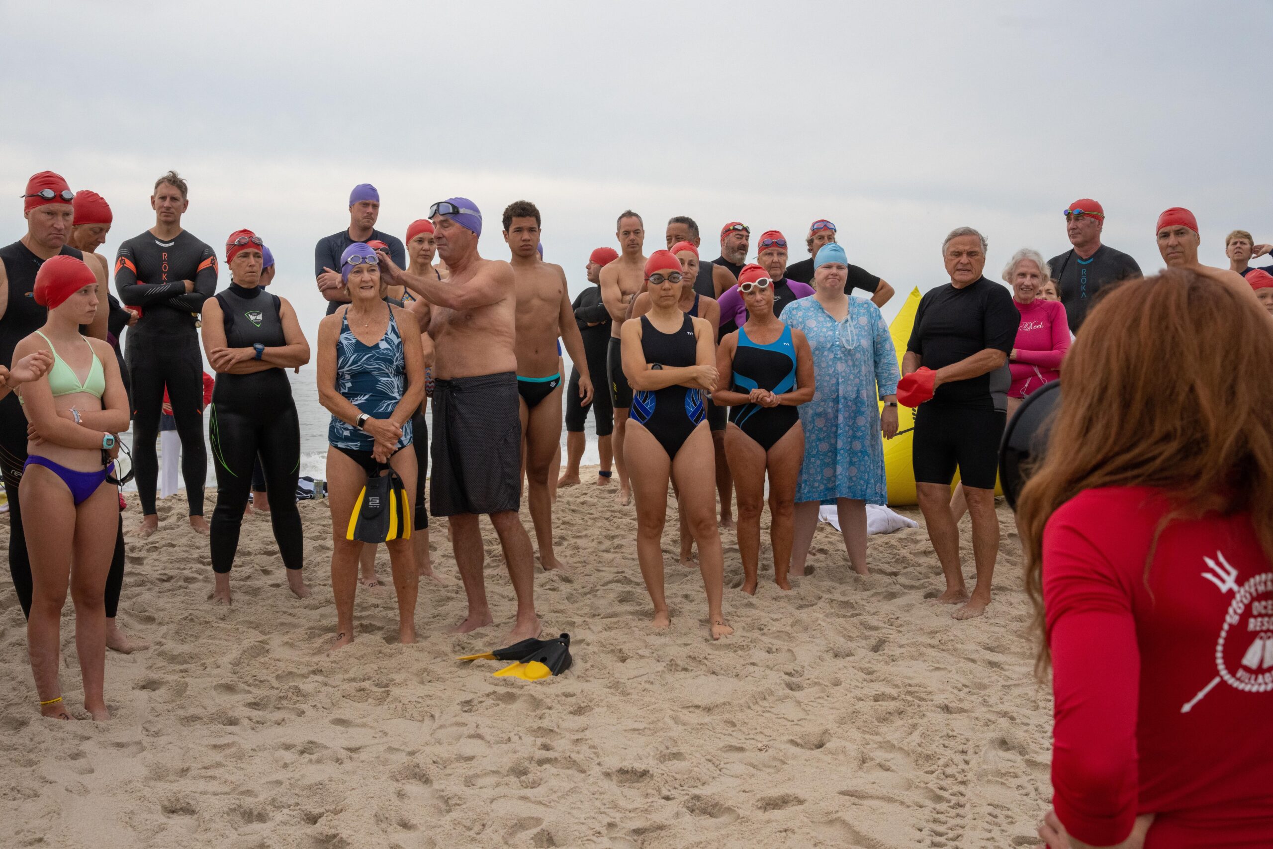 Participants are given the parameters of the event before the swim.    RON ESPOSITO