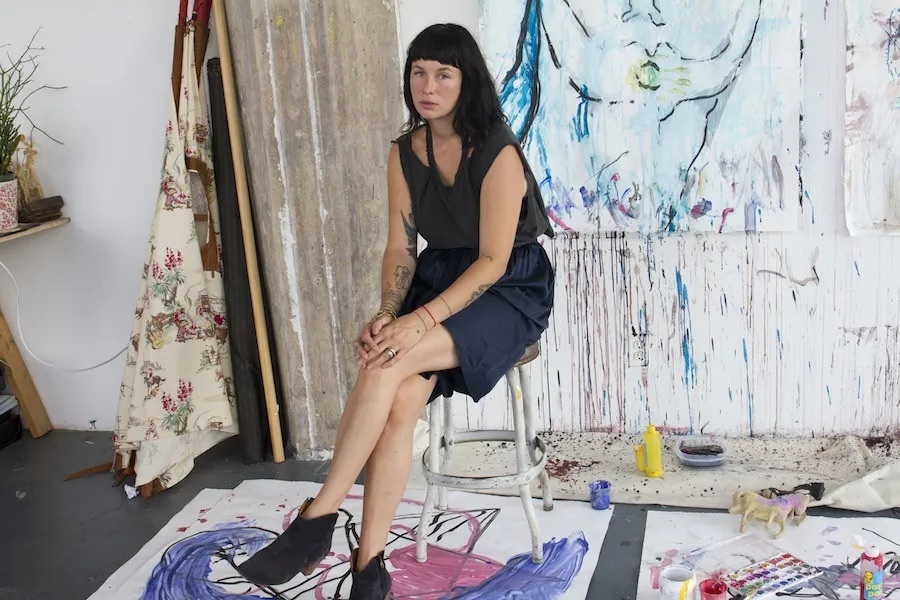 Suzannah Wainhouse in the studio. COURTESY AB NY GALLERY