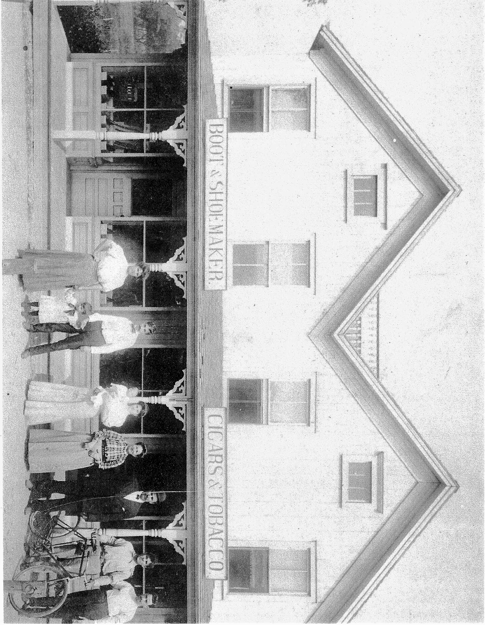 Domenic Alberti’s Boot and Shoe Maker’s Shop
Circa 1910, Collection F. Oldeack  COURTESY HAMPTON BAYS HISTORICAL SOCIETY