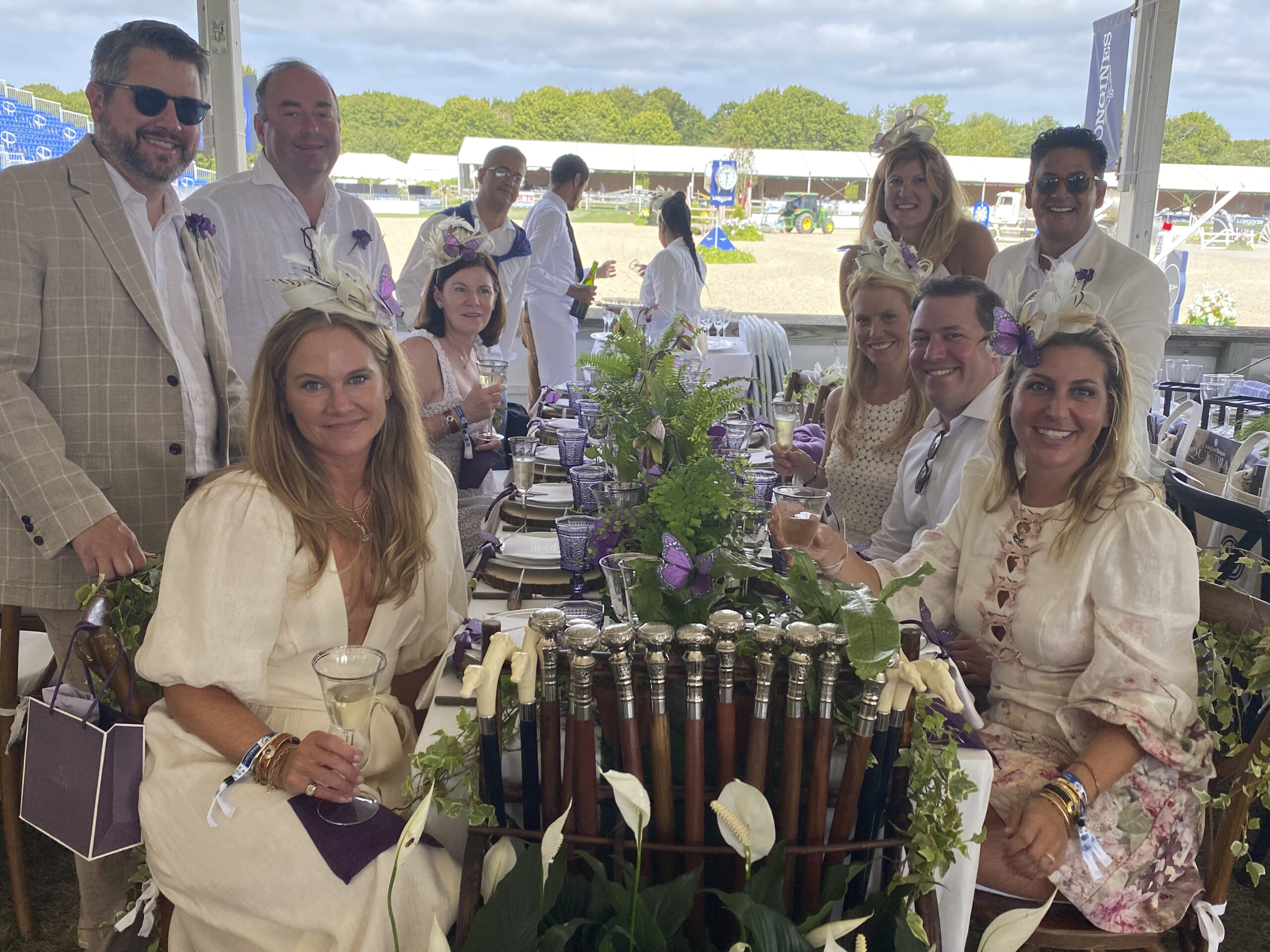 The Gang enjoying the Classic at the Asprey table.  GREG D'ELIA