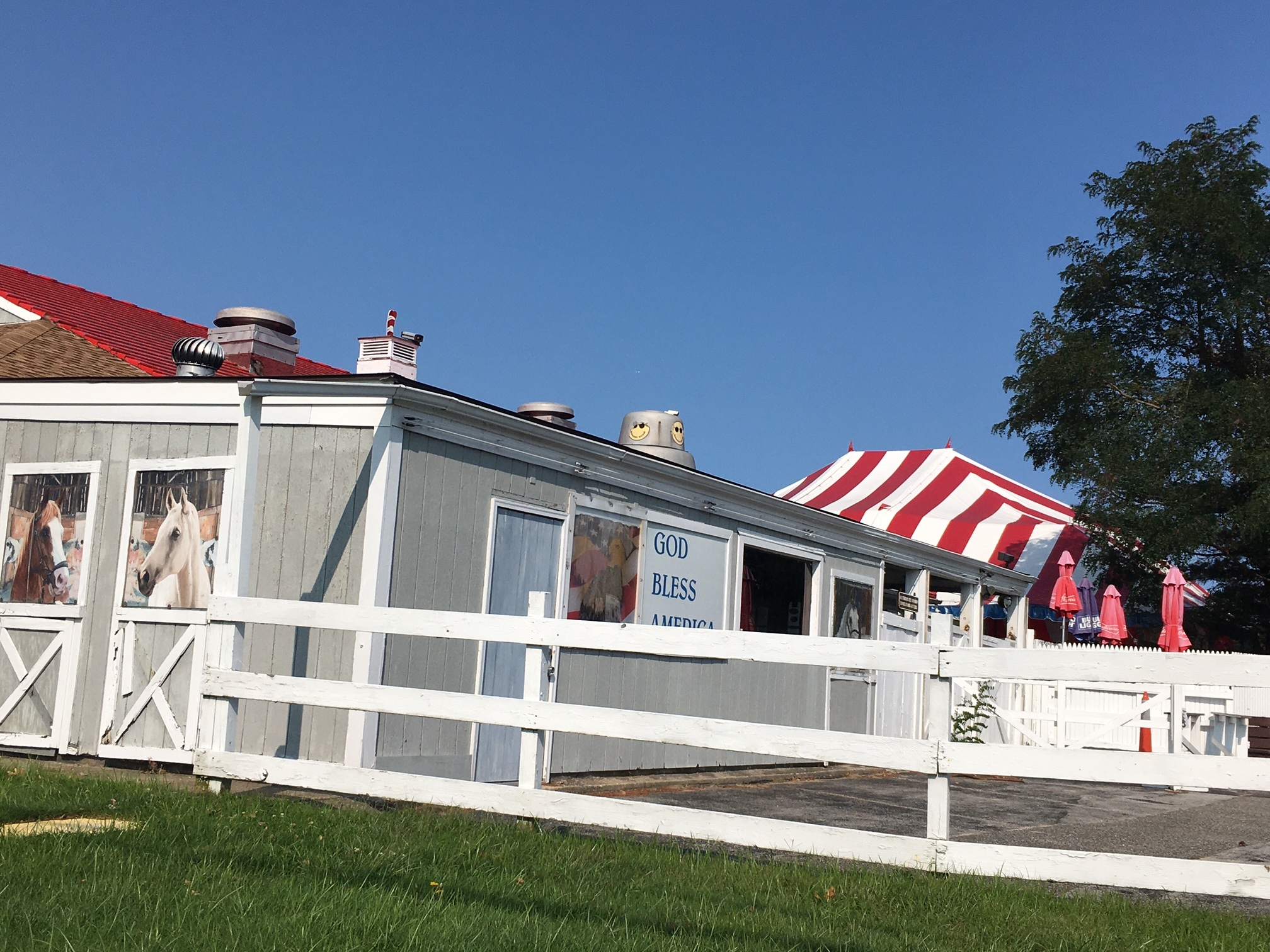 The iconic Boardy Barn in Hampton Bays, sold last spring, is the focus of a lawsuit over the use of its name.    KITTY MERRILL