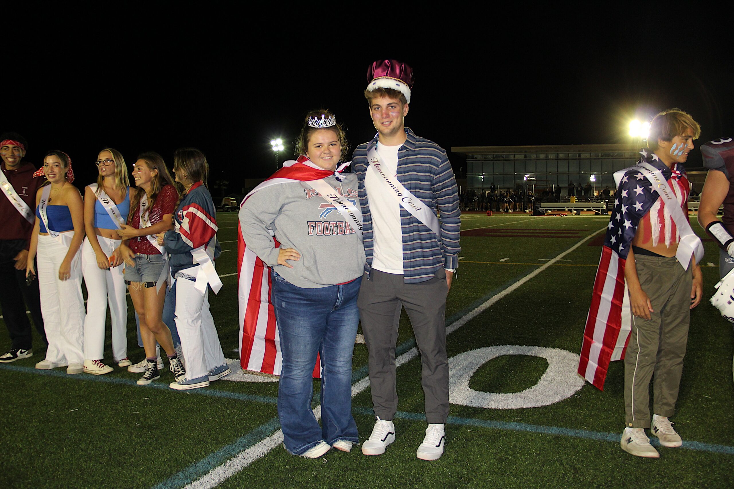 During a homecoming celebration at East Hampton High School on Friday, Gabby Miller and Jack Dickinson were crowned homecoming queen and king, respectively. KYRIL BROMLEY