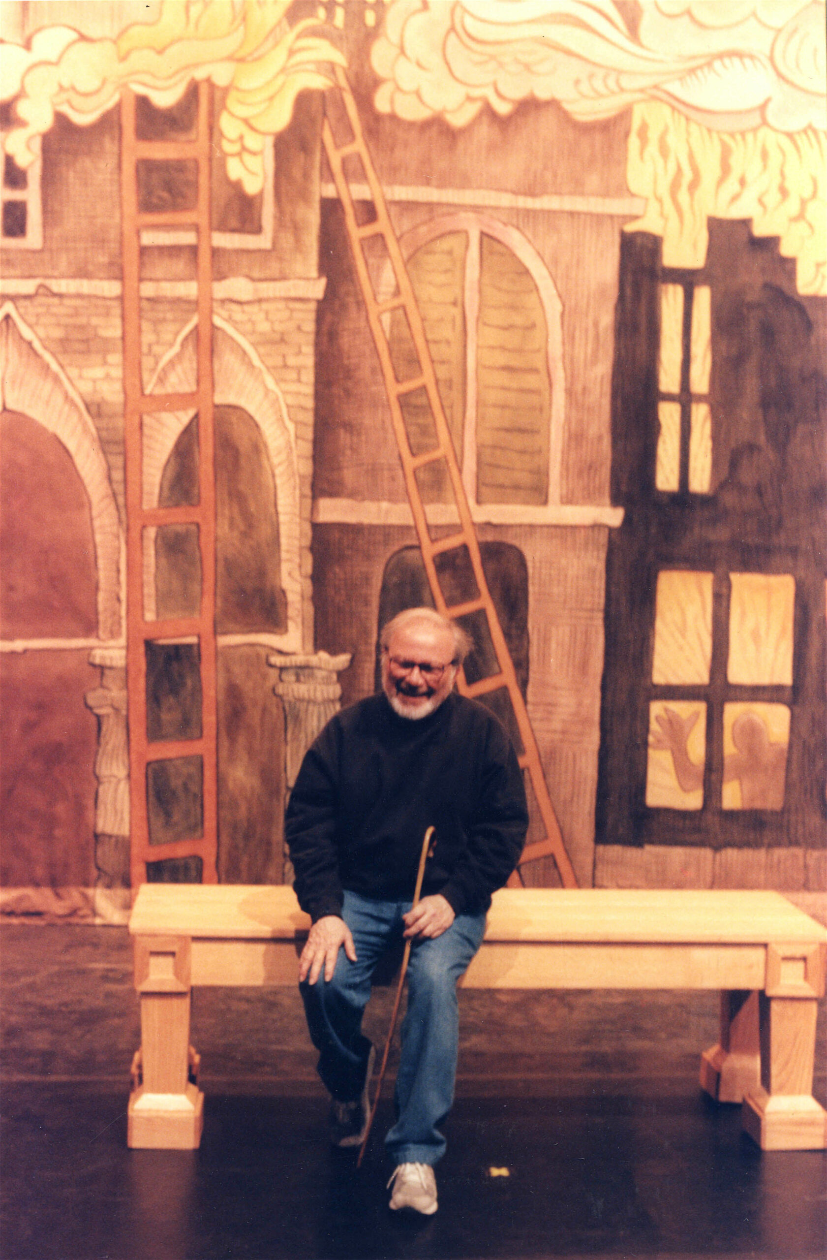 Maurice Sendak on the set of 