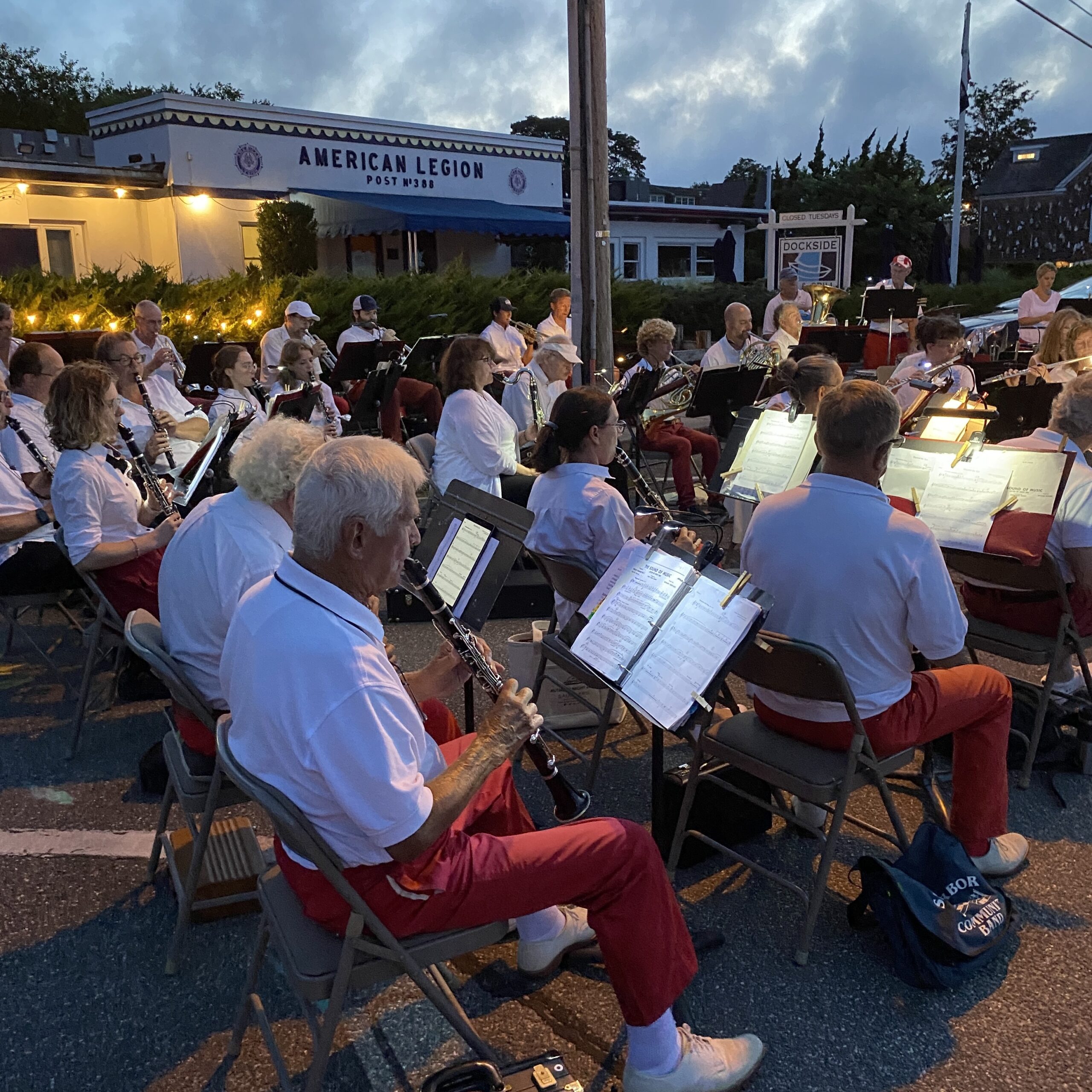 The Sag Harbor Community Band played its last concert of the season outside the American Legion on Bay Street on August 30. The band will play as part of HarborFest this weekend. KIM COVELL