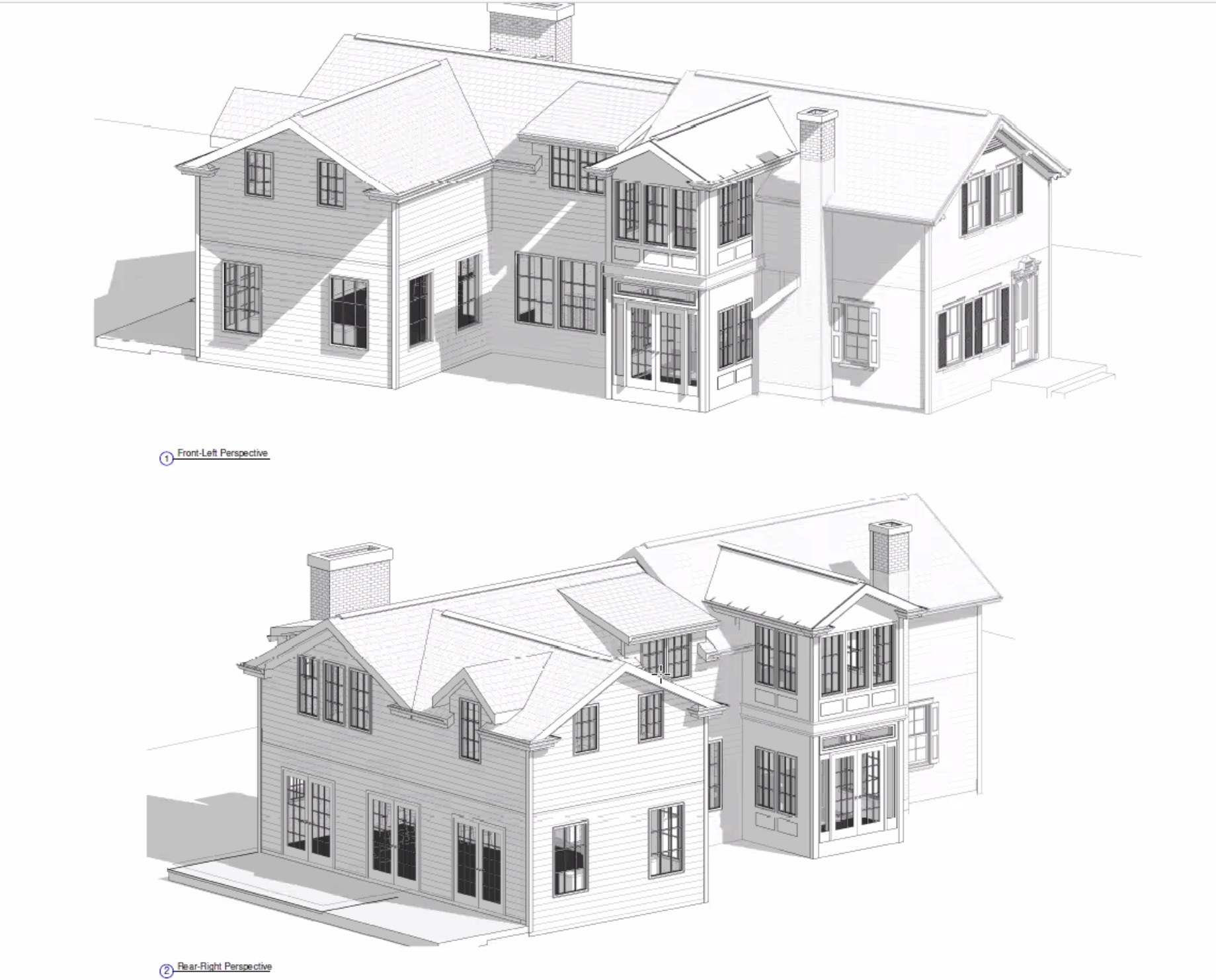 Architect’s rendering shows the facades of the house at 57 Howard Street with proposed expansions.