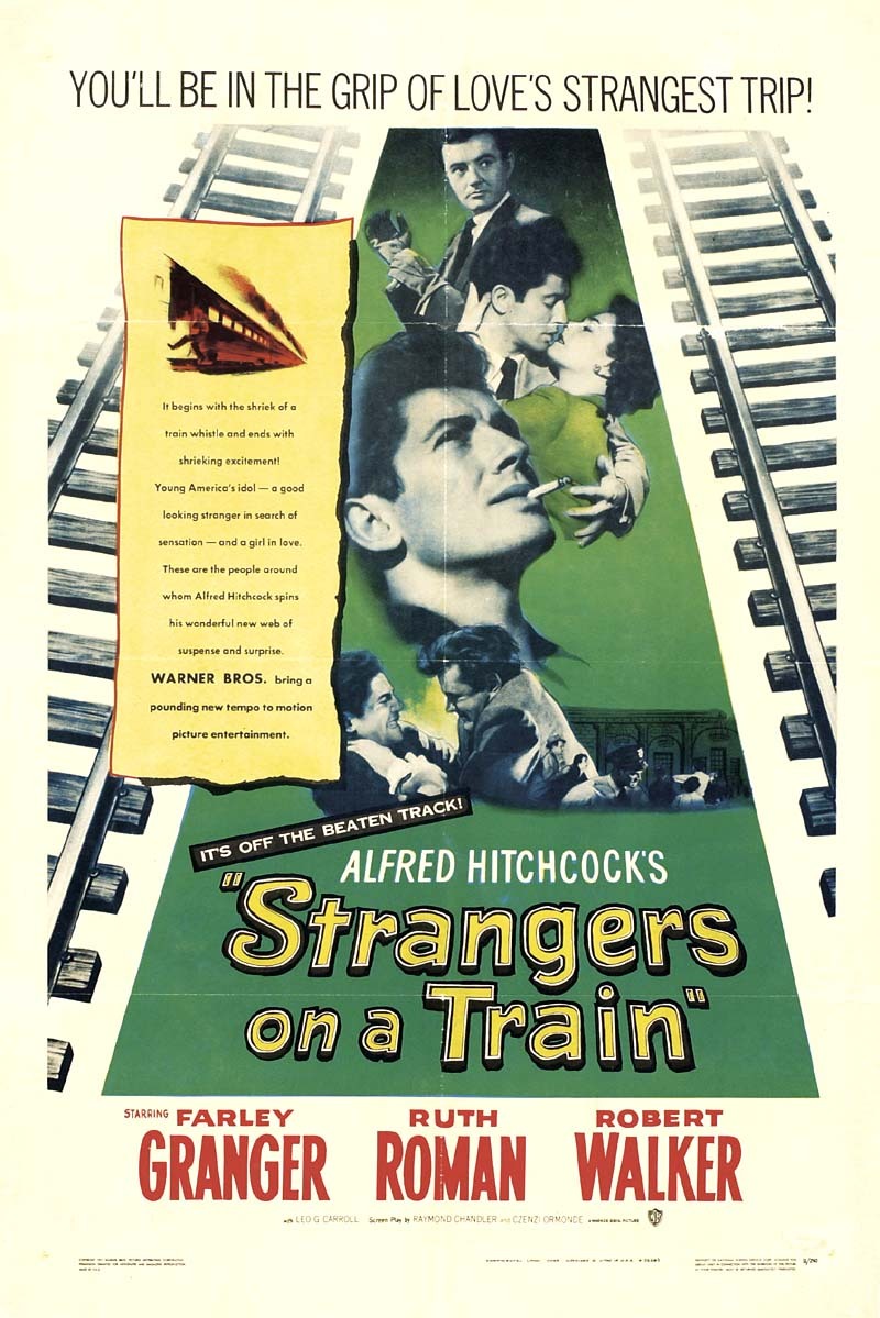 “Strangers on a Train” poster, 1951.
