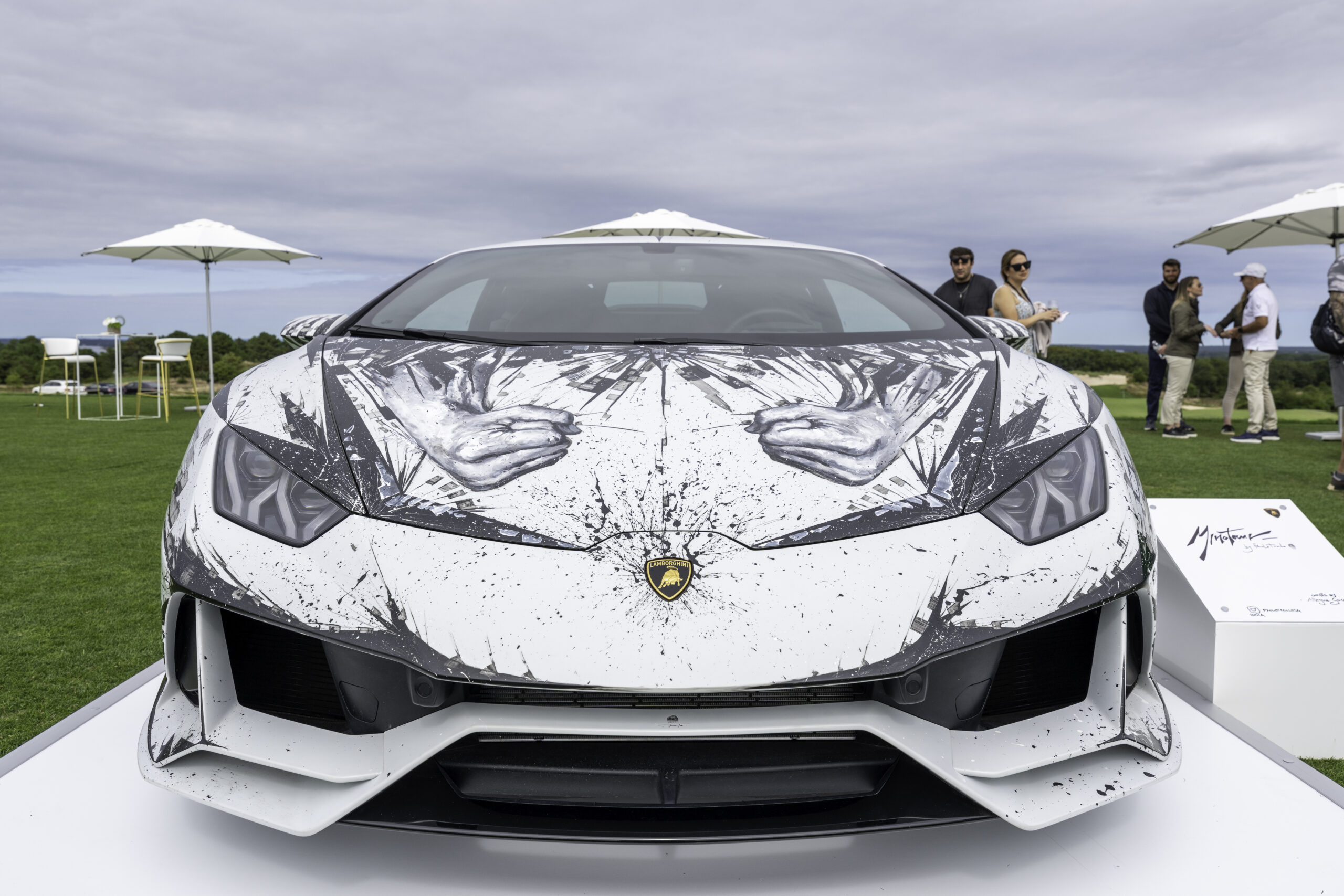 The Lamborghini Huracan with 'Minotauro' artwork by artist Paolo Troilo.     RON ESPOSITO