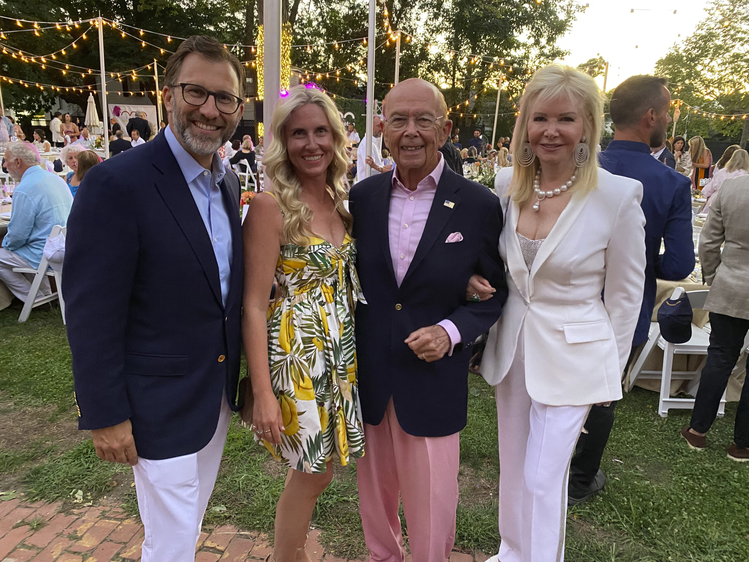 Andrew and Sarah Wetenhall with Wilbur and Hilary Ross at SummerFest.   GREG D'ELIA