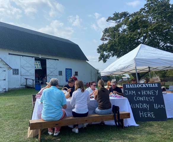 The judging was as intense as the flavors during the Hallockville Jam and Honey Contest at the Museum Farm’s 41st Country Fair. COURTESY HALLOCKVILLE MUSEUM FARM