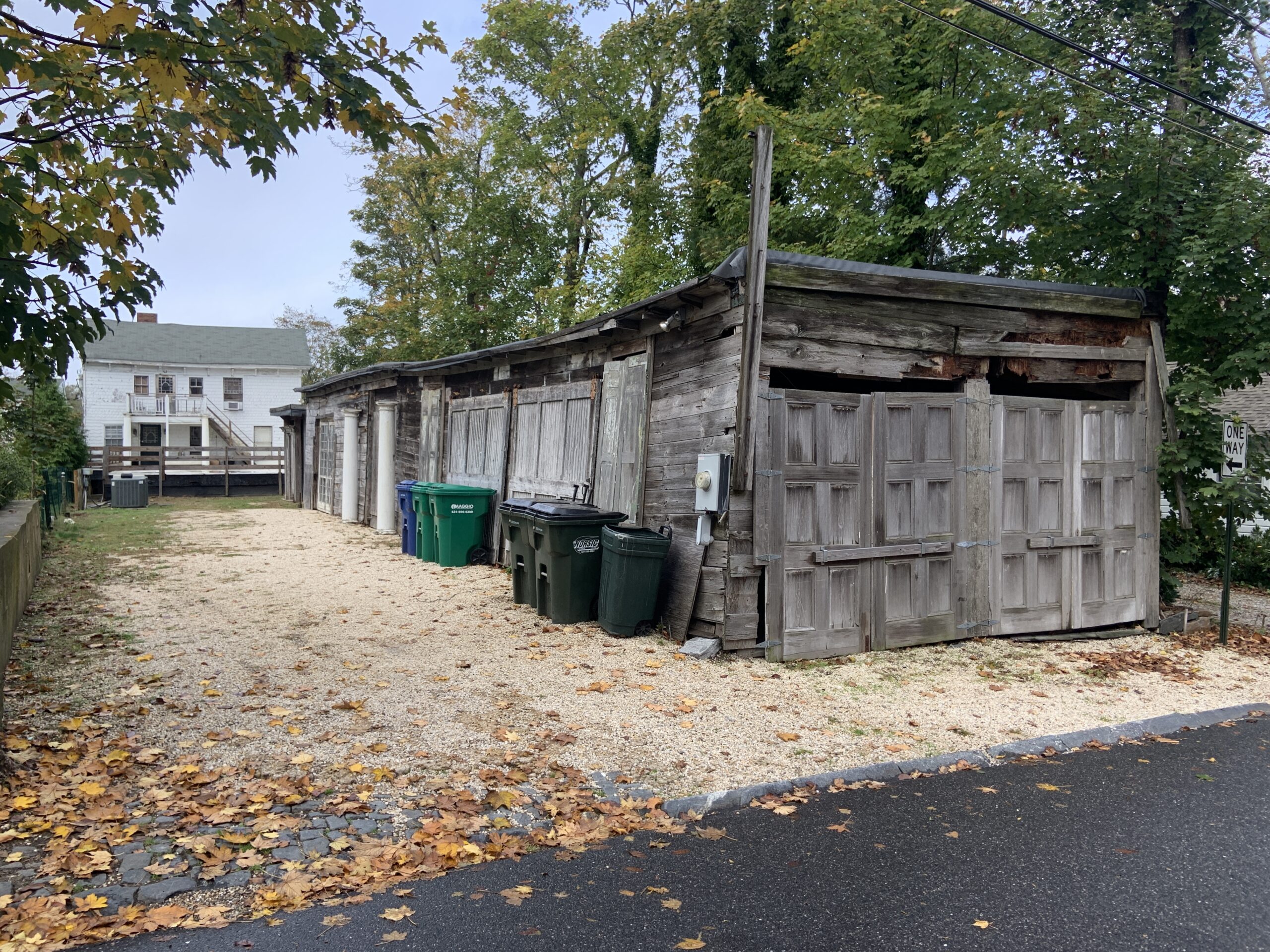 This dilapidated garage behind the former Christie Arts Building on Madison Street would be replaced with a two-story building fronting on Church Street. STEPHEN J. KOTZ