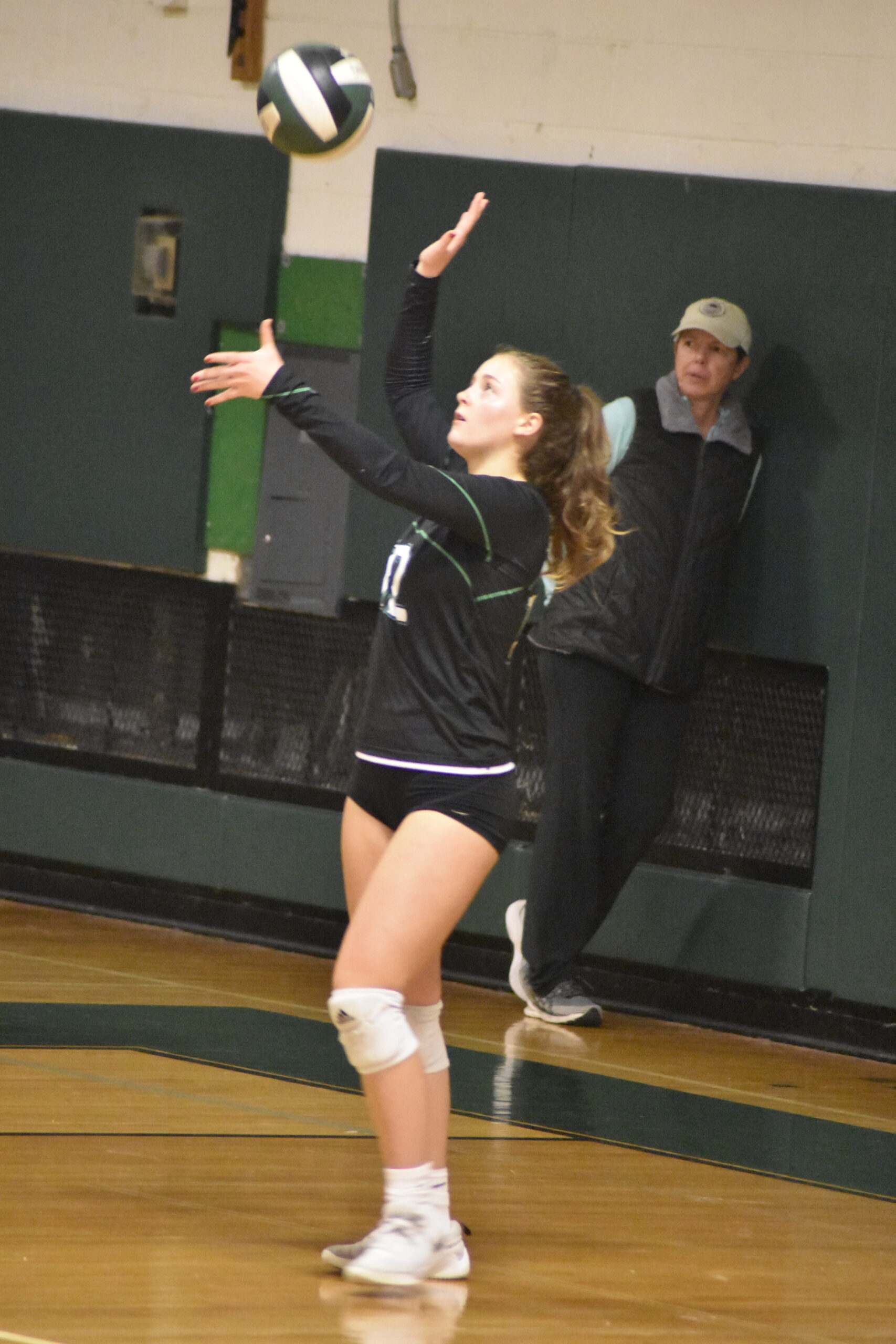 Strong serving by Haley Waszkelewicz helped the Hurricanes throughout Tuesday night's match.   DREW BUDD
