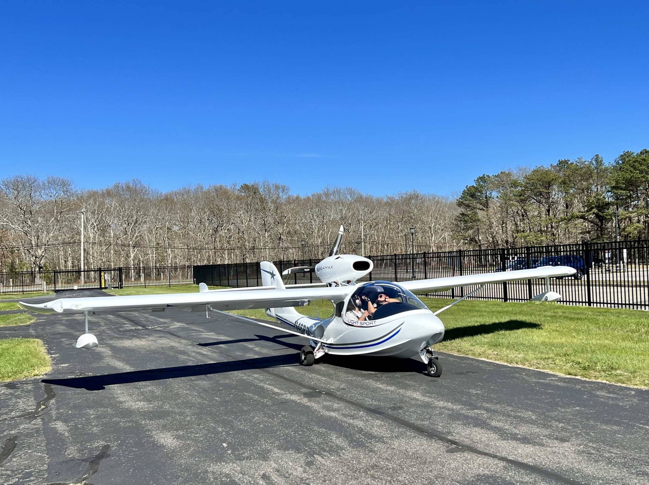The Seamax M-22 plane that crashed in East Hampton on October 4. The preliminary report on the crash spotlights a bolt where the struts that support the wings attached to the wing.