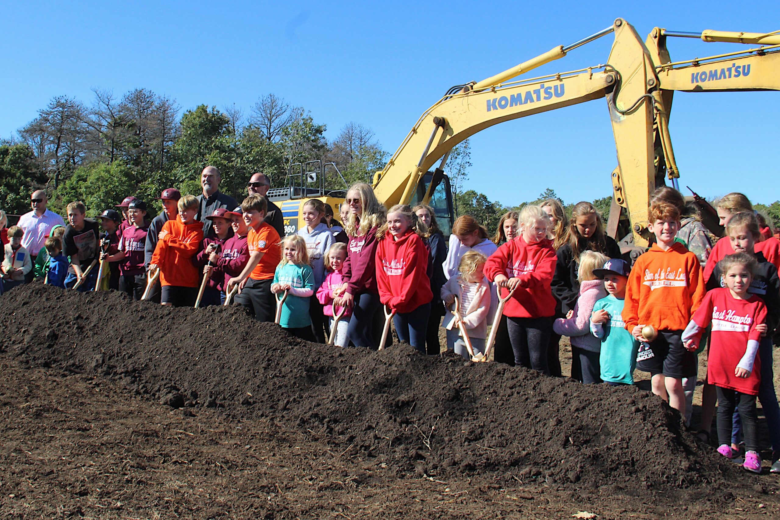 East Hampton Little League held its groundbreaking of its new fields on Saturday afternoon.    KYRIL BROMLEY