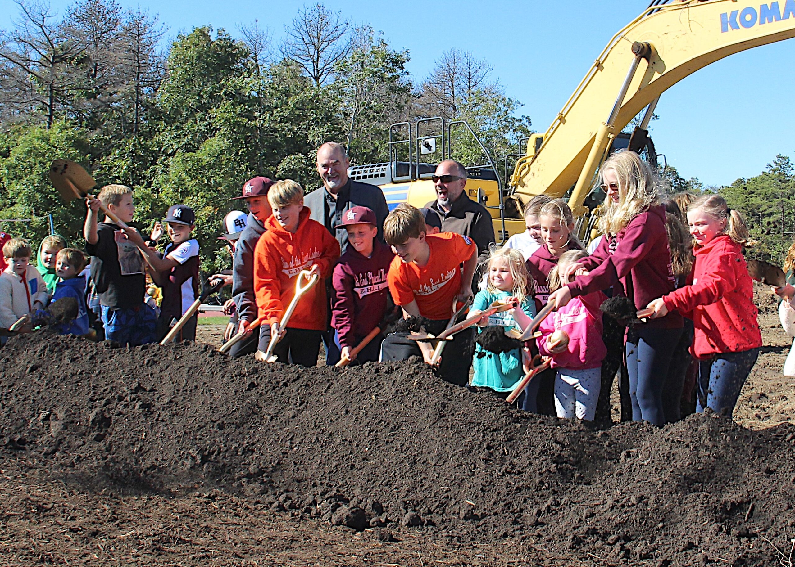 East Hampton Little League held its groundbreaking of its new fields on Saturday afternoon.    KYRIL BROMLEY