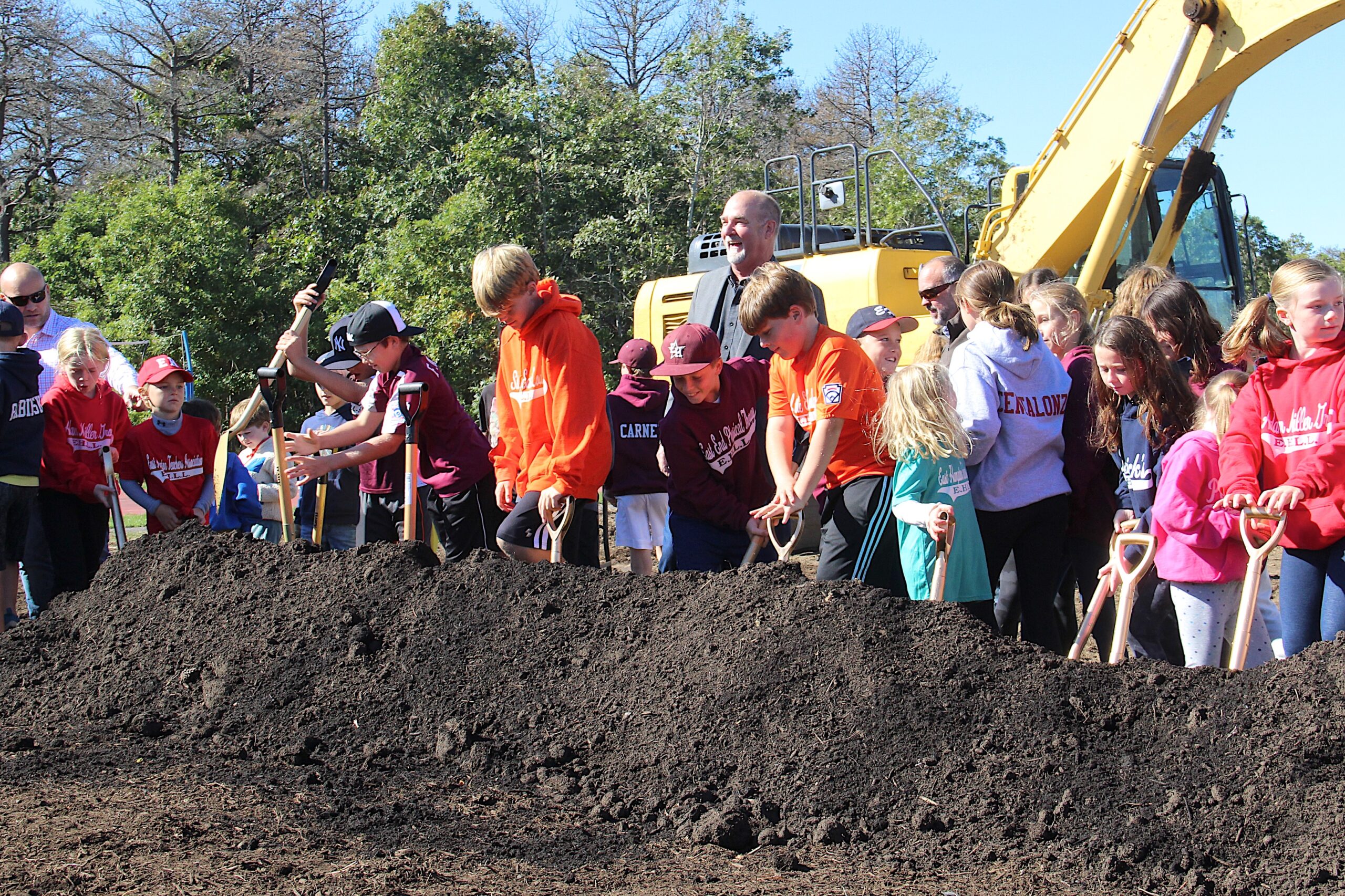 East Hampton Little League held its groundbreaking of its new fields on Saturday afternoon.    KYRIL BROMLEY