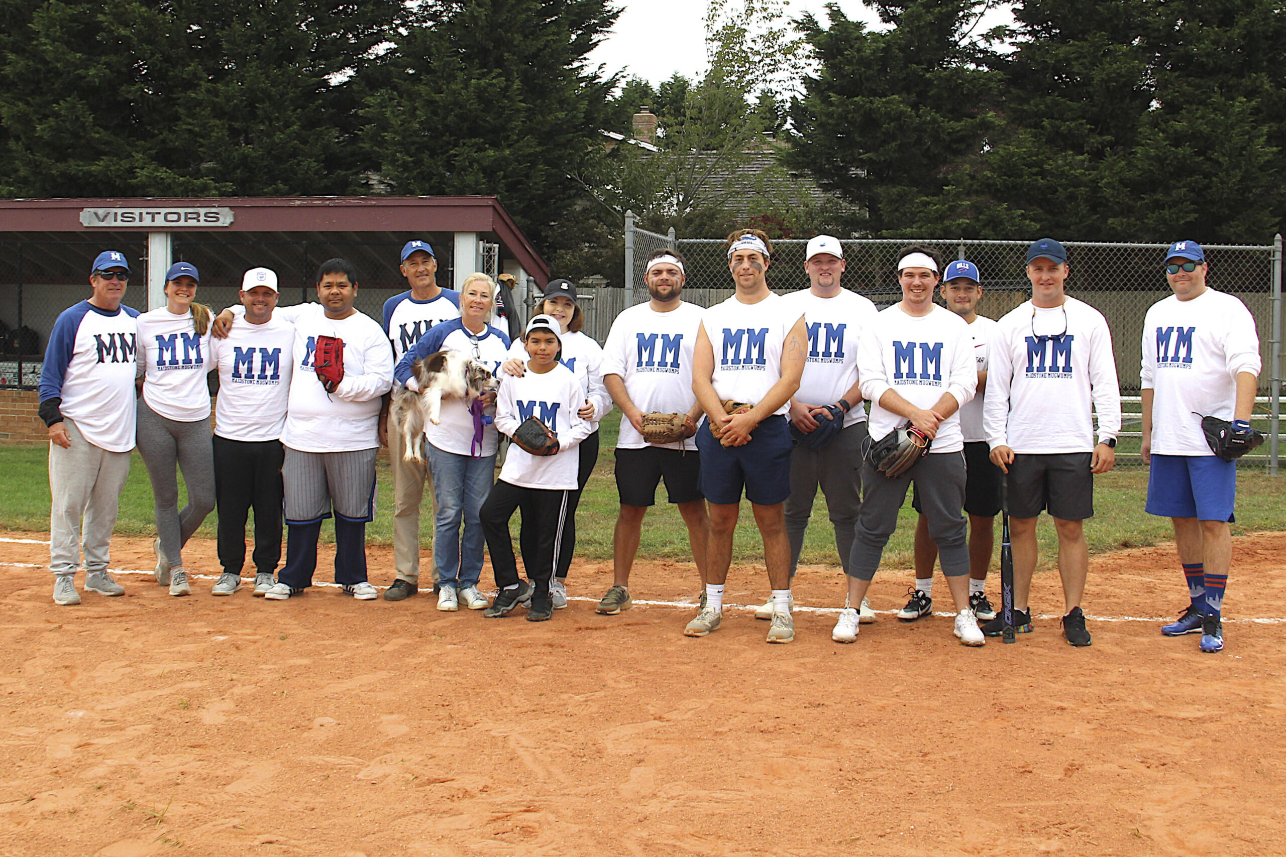 Team Maidstone at the Bonac versus Maidstone softball game on October 16 at the East Hampton High School field. The Bonac team was victorious with a score of 13-4.  KYRIL BROMLEY