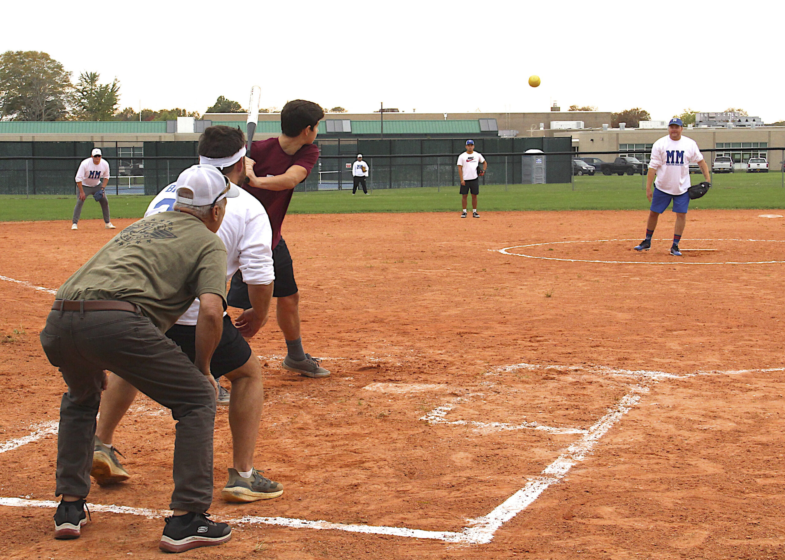 The Bonac versus Maidstone softball game on October 16 Hosted by the East Hampton Historical Farm Museum at the East Hampton High School field. The Bonac team was victorious with a score of 13-4.  KYRIL BROMLEY